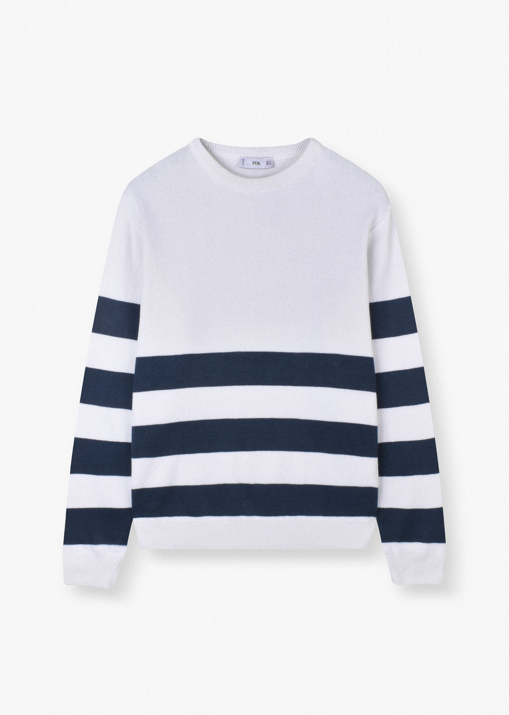 CONTRAST STRIPE KNIT SWEATER