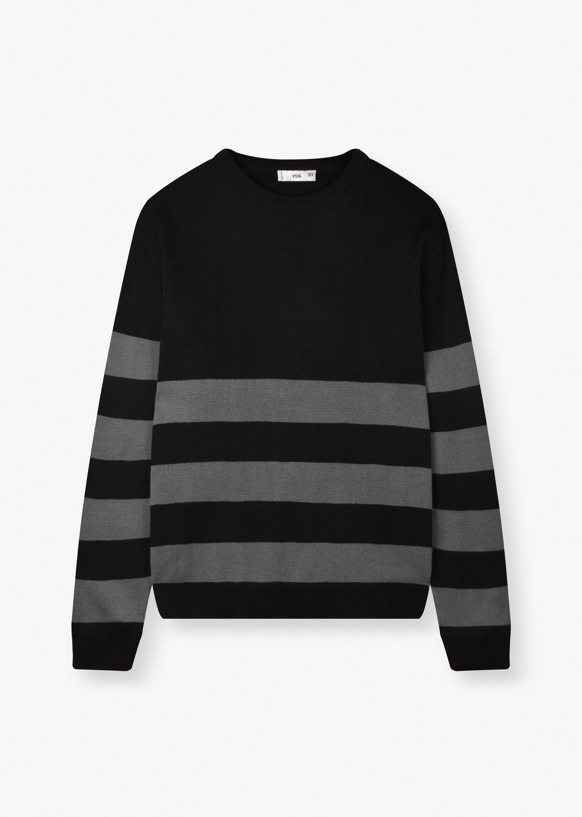 CONTRAST STRIPE KNIT SWEATER