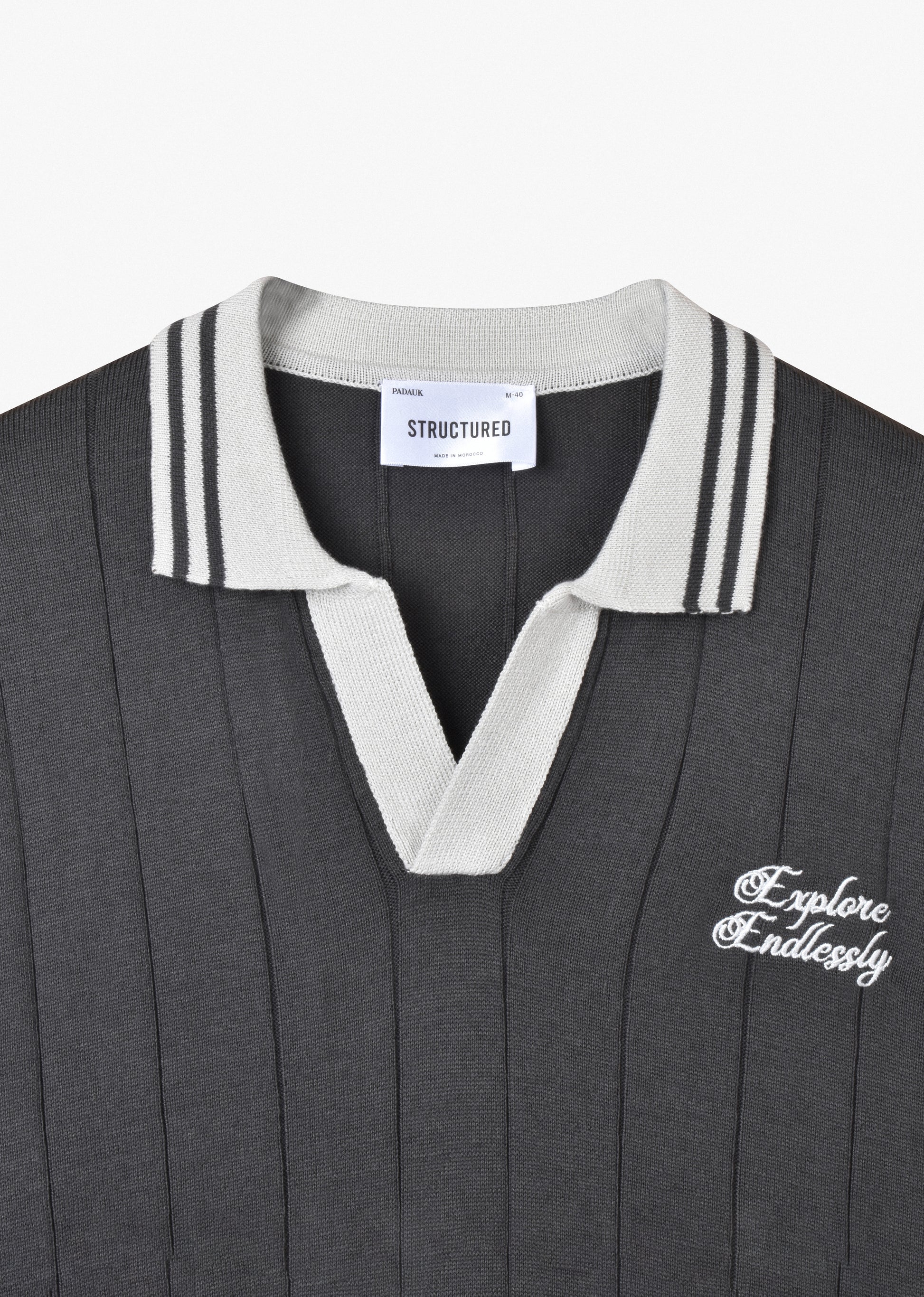 EMBROIDERED KNIT POLO SHIRT