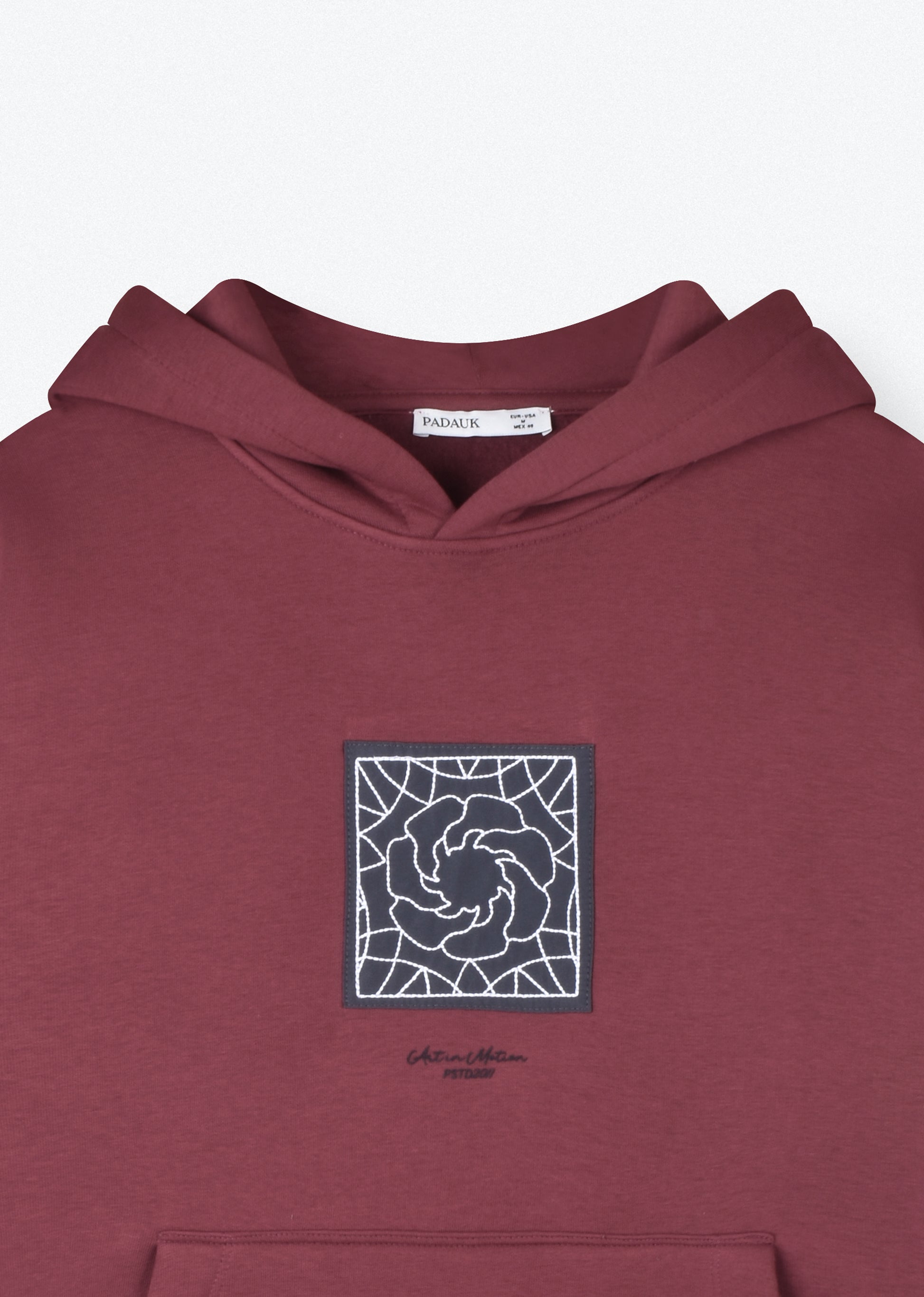 PRINTED PATCH BOXYFIT HOODIE