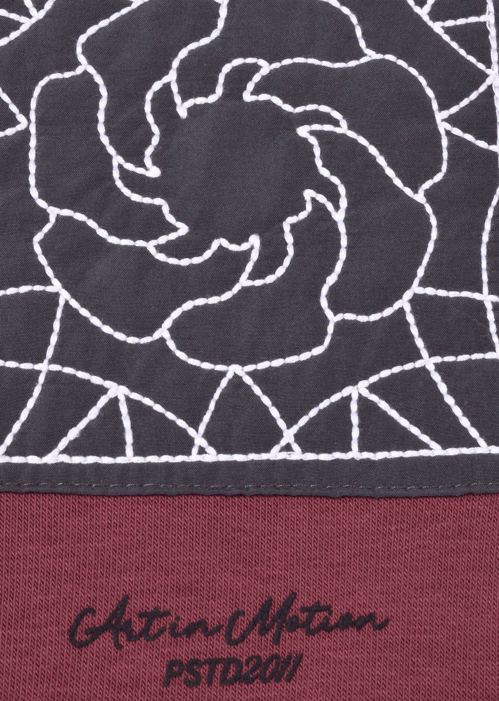 PRINTED PATCH BOXYFIT HOODIE