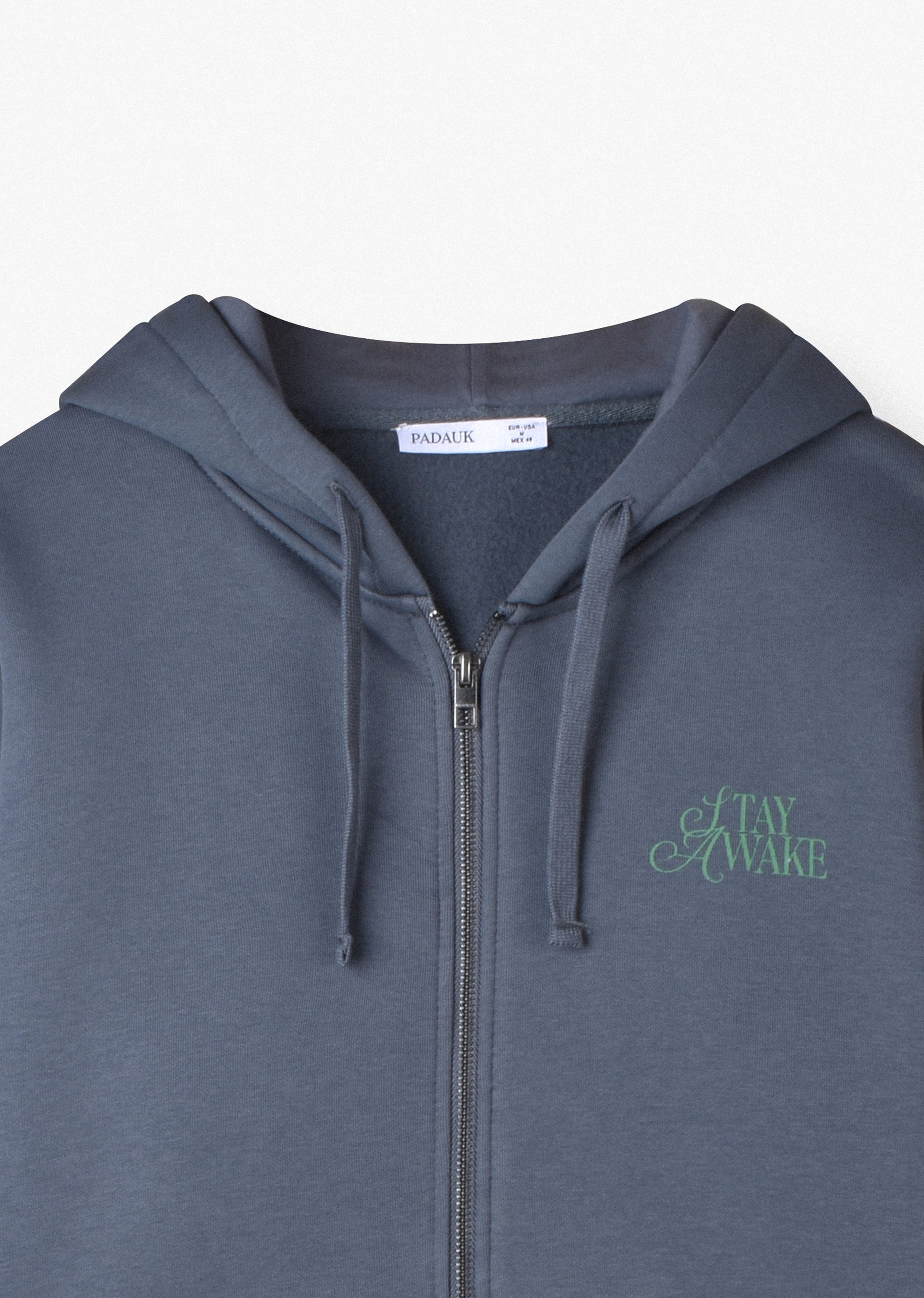PRINTED PATCH ZIP HOODIE