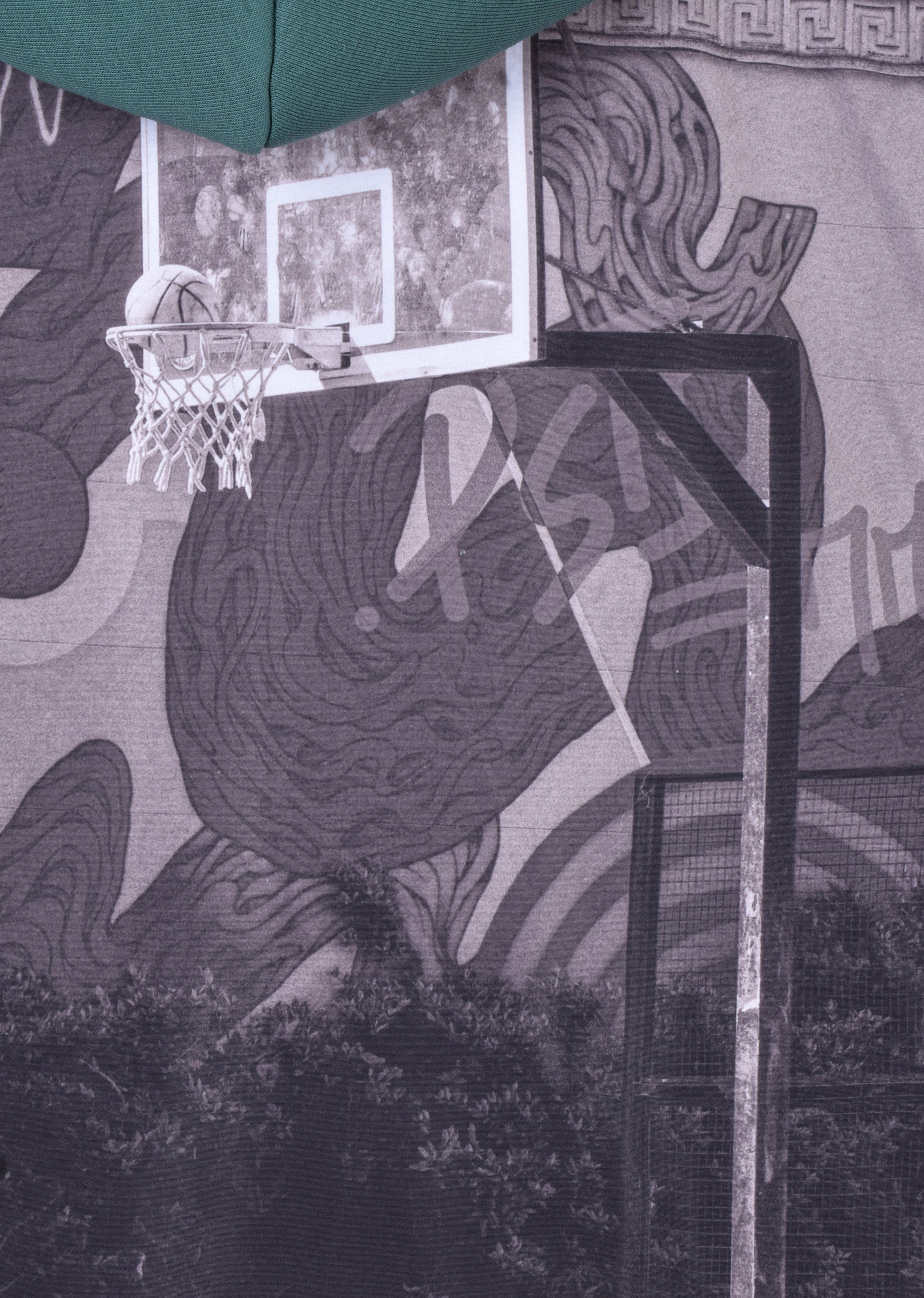 PRINTED PATCH BOXYFIT HOODIE