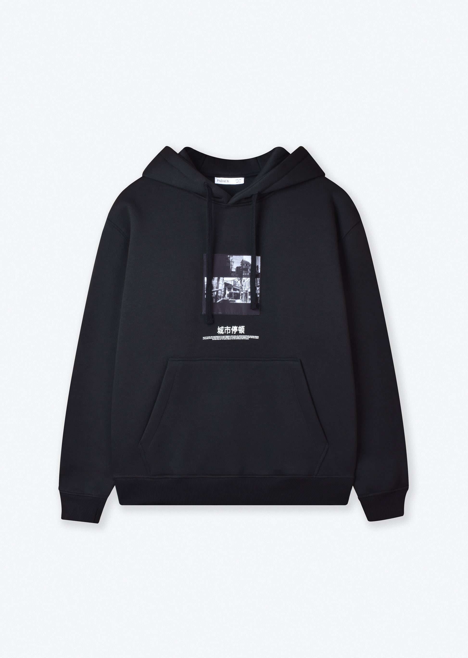 PRINTED PATCH BOXYFIT HOODIE