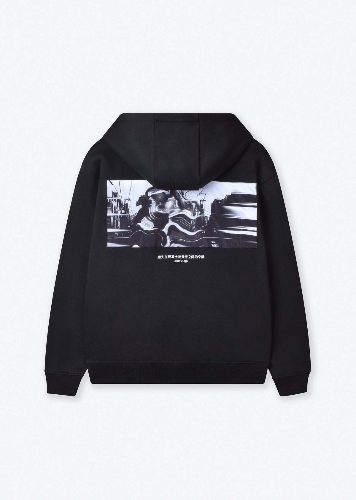 PRINTED PATCH BOXYFIT HOODIE