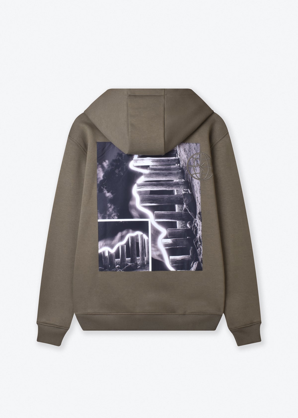 PRINTED PATCH OVERSIZE HOODIE