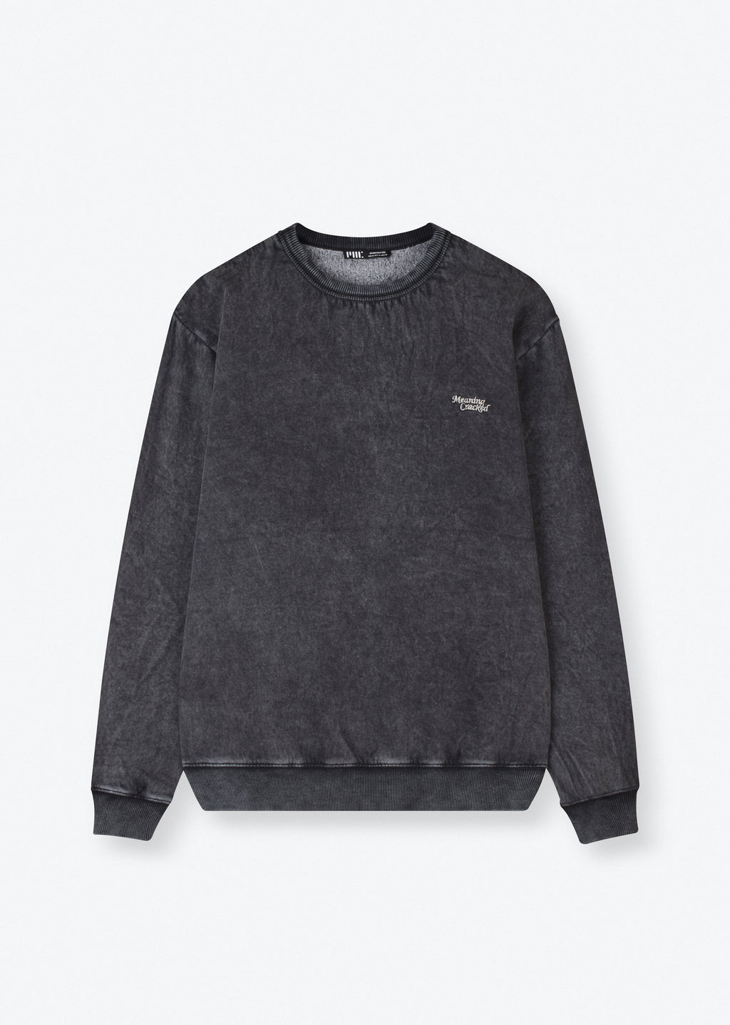 EMBROIDERED WASHED SWEATSHIRT
