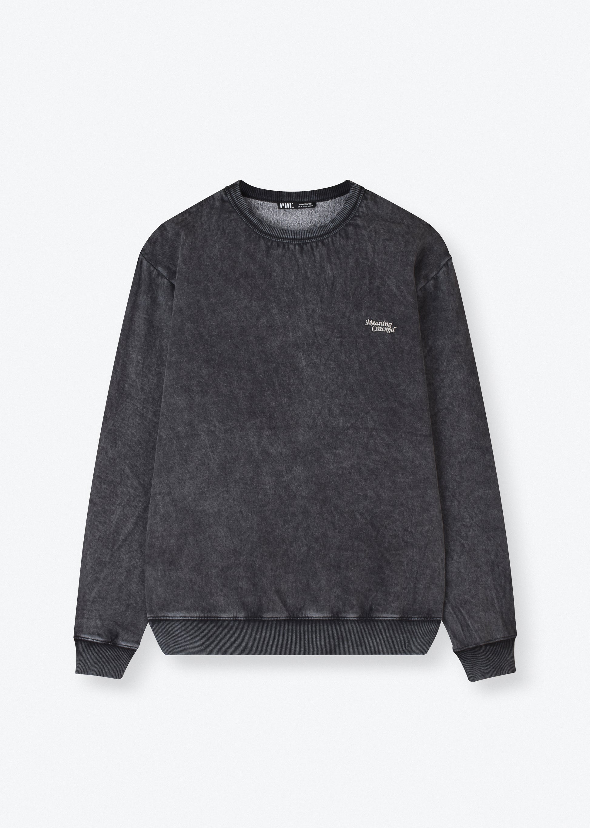 EMBROIDERED WASHED SWEATSHIRT