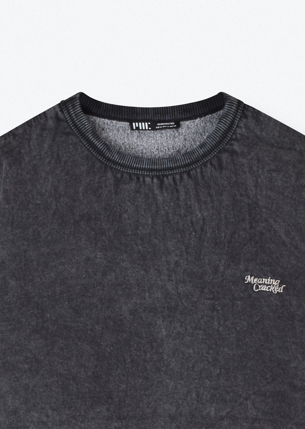 EMBROIDERED WASHED SWEATSHIRT