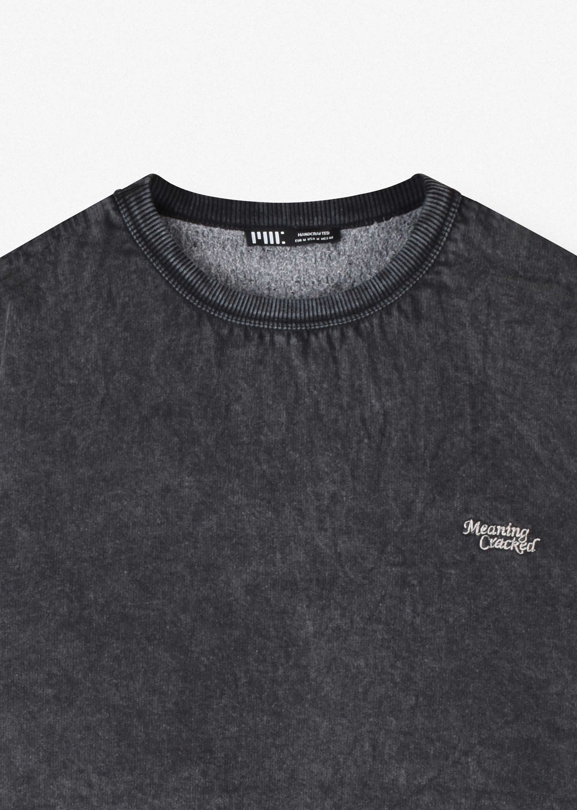 EMBROIDERED WASHED SWEATSHIRT