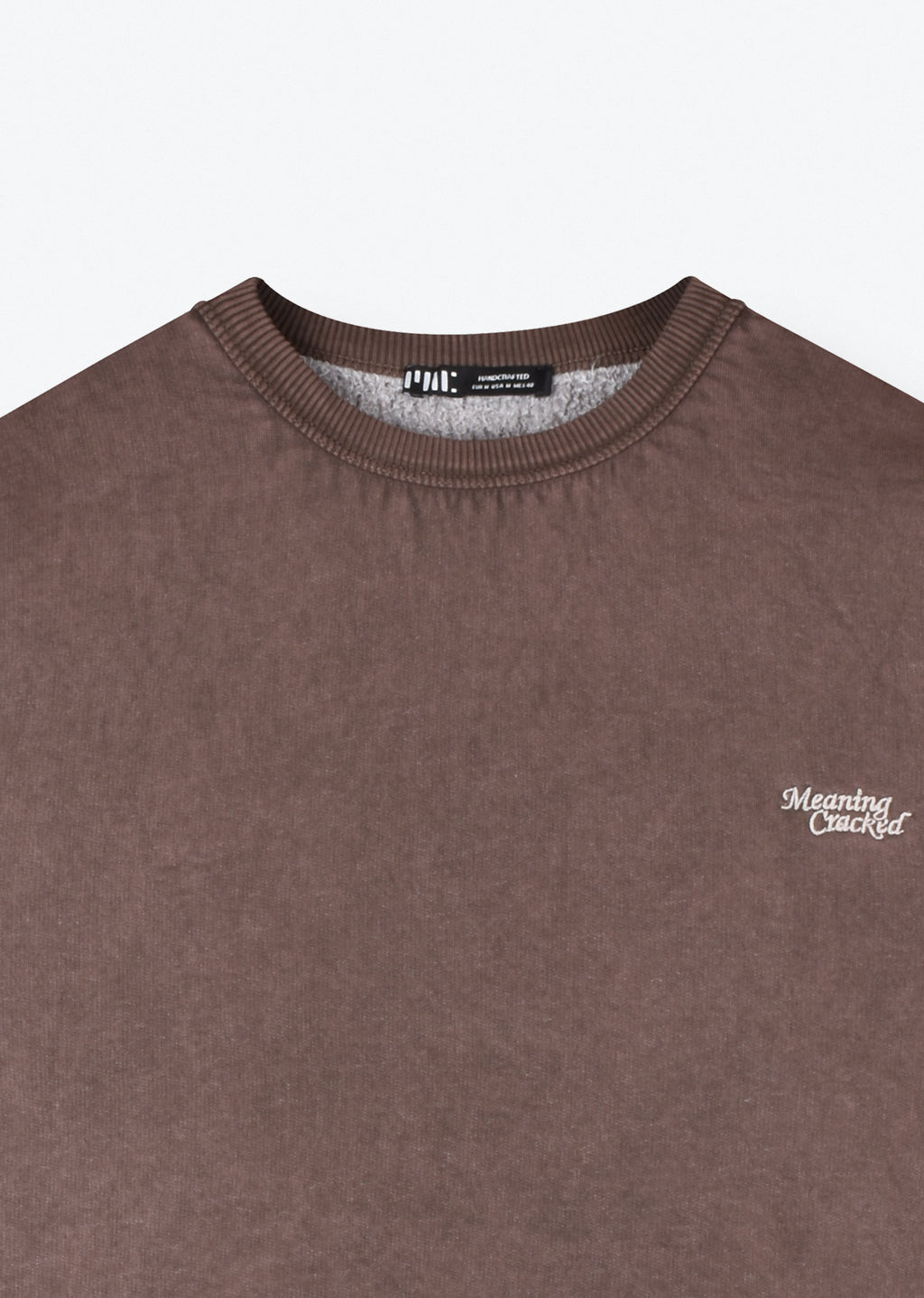 EMBROIDERED WASHED SWEATSHIRT