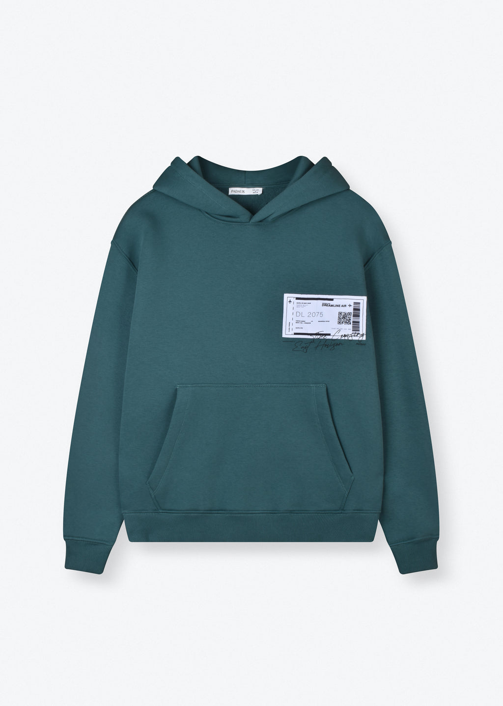 PRINTED PATCH BOXYFIT HOODIE