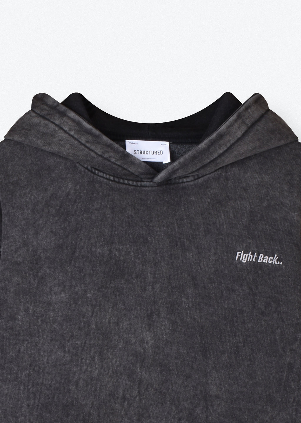 WASHED EMBROIDERED HOODIE