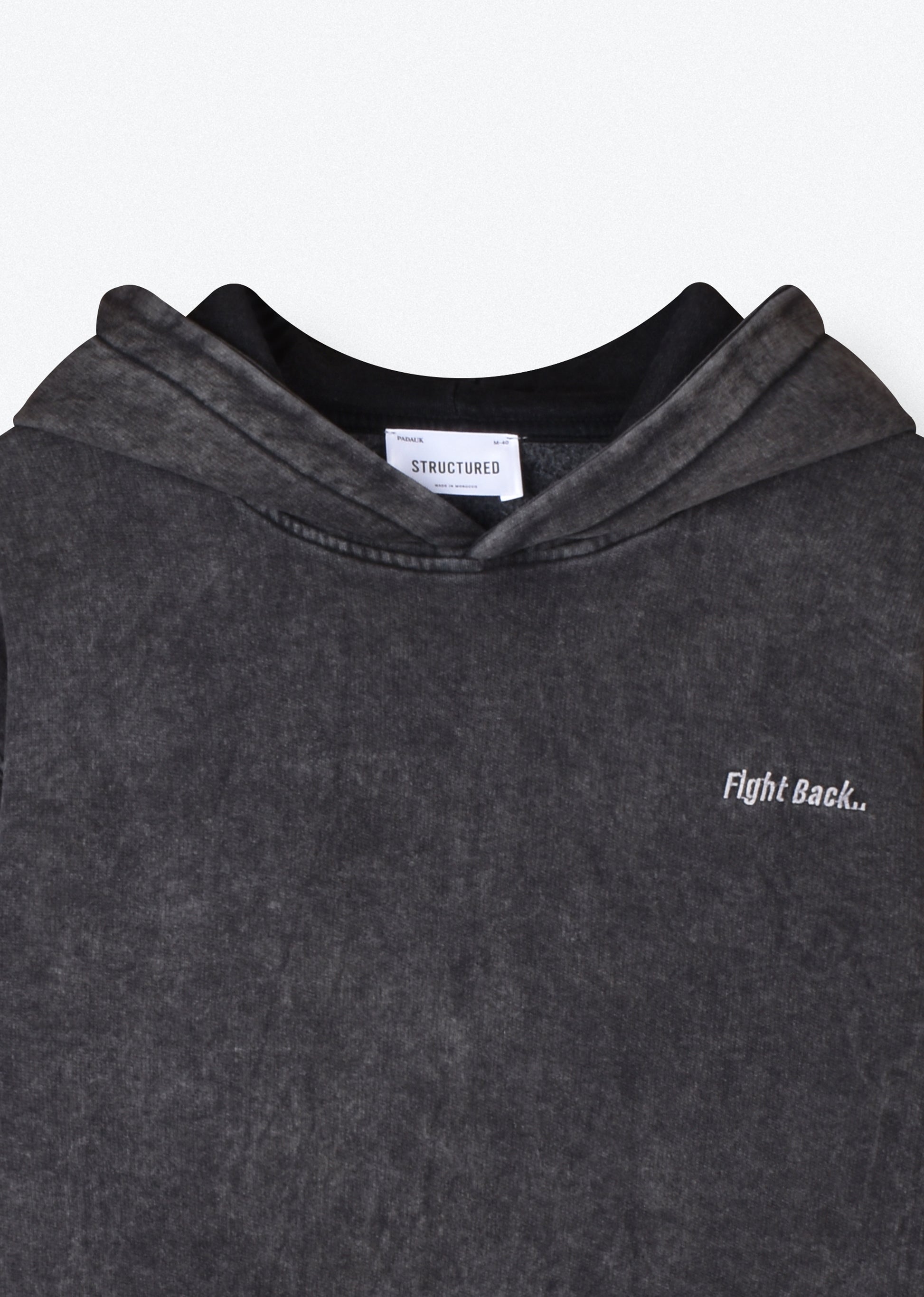 WASHED EMBROIDERED HOODIE