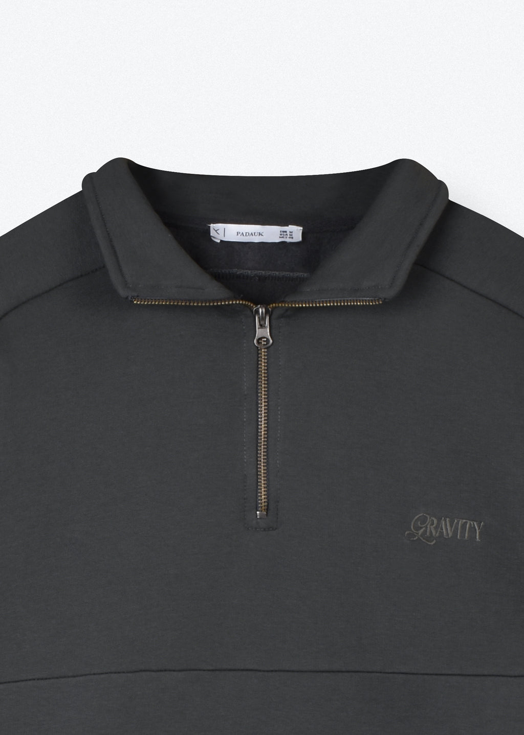 EMBROIDRED QUARTER-ZIP SWEATSHIRT