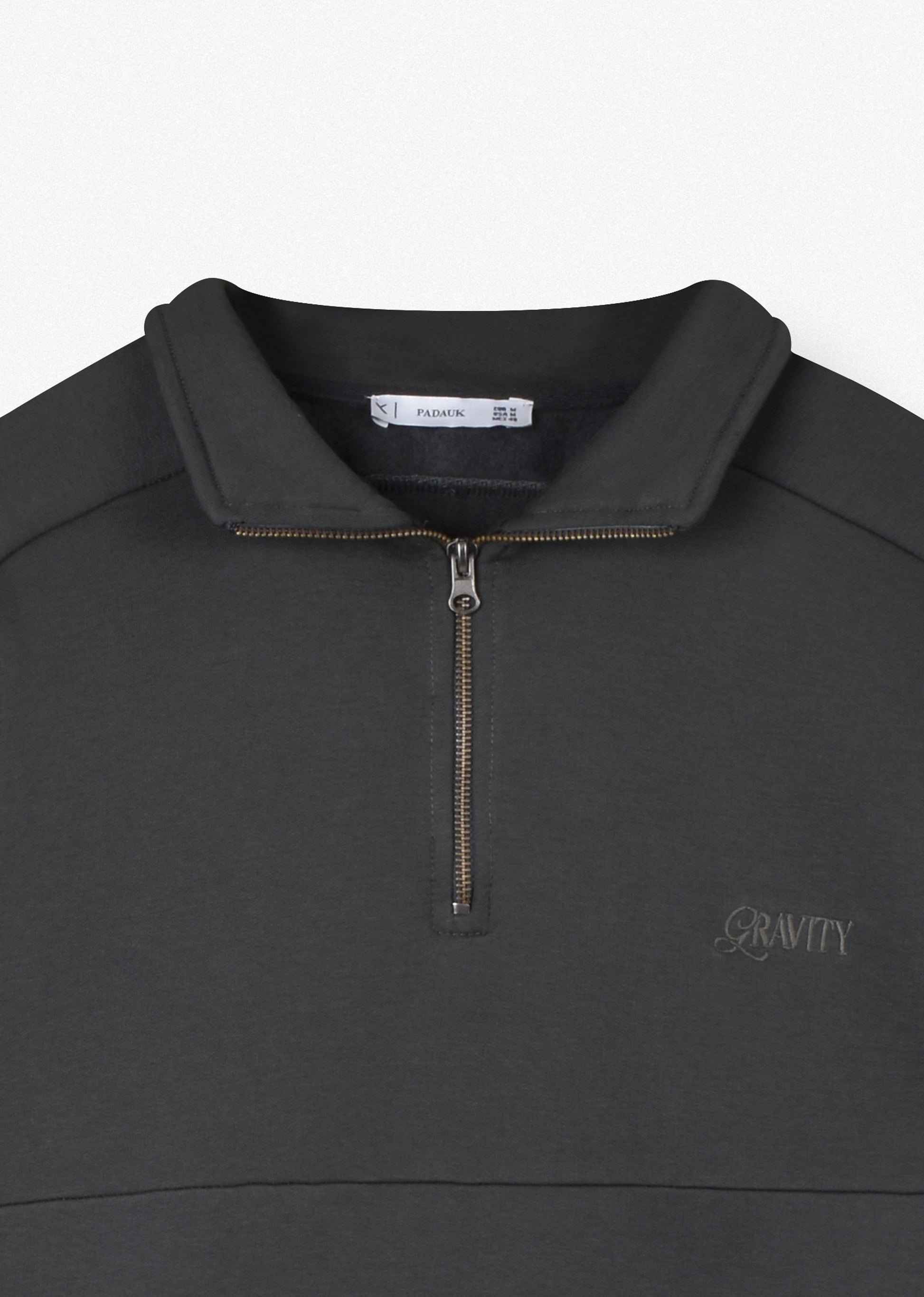 EMBROIDRED QUARTER-ZIP SWEATSHIRT