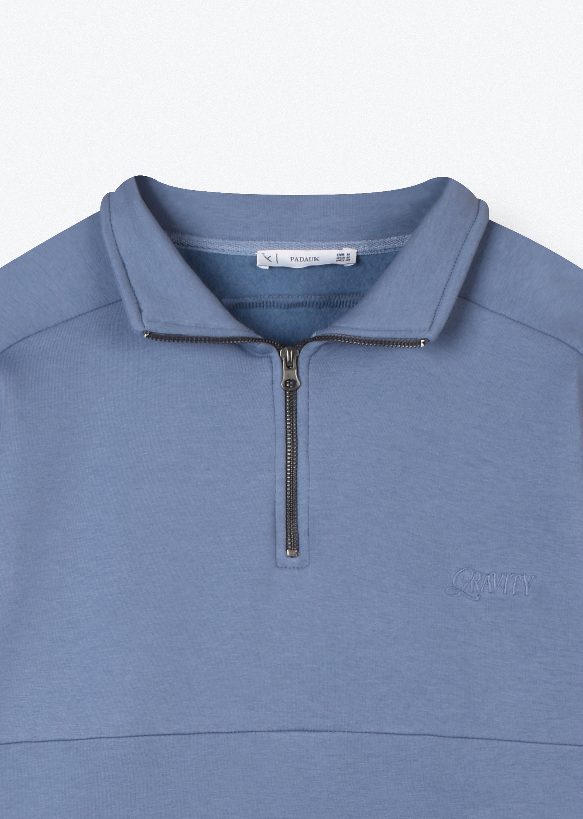 EMBROIDRED QUARTER-ZIP SWEATSHIRT