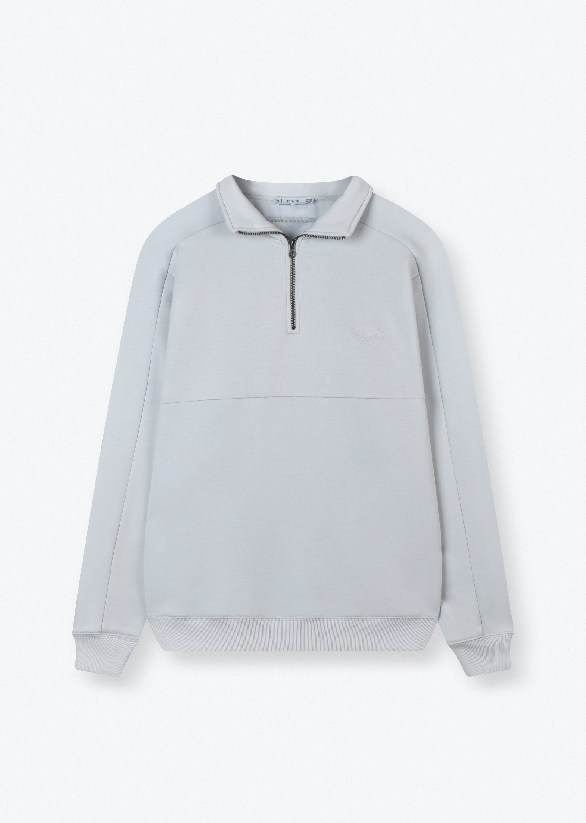 EMBROIDRED QUARTER-ZIP SWEATSHIRT