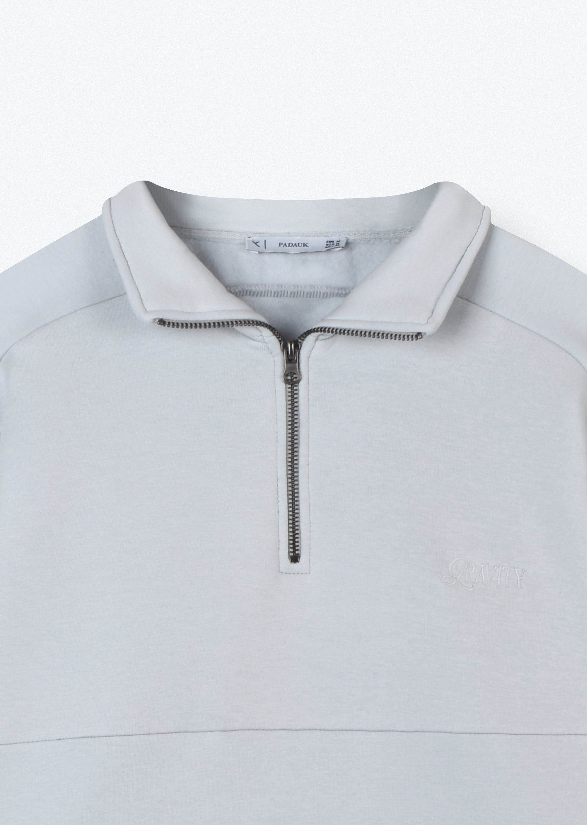 EMBROIDRED QUARTER-ZIP SWEATSHIRT