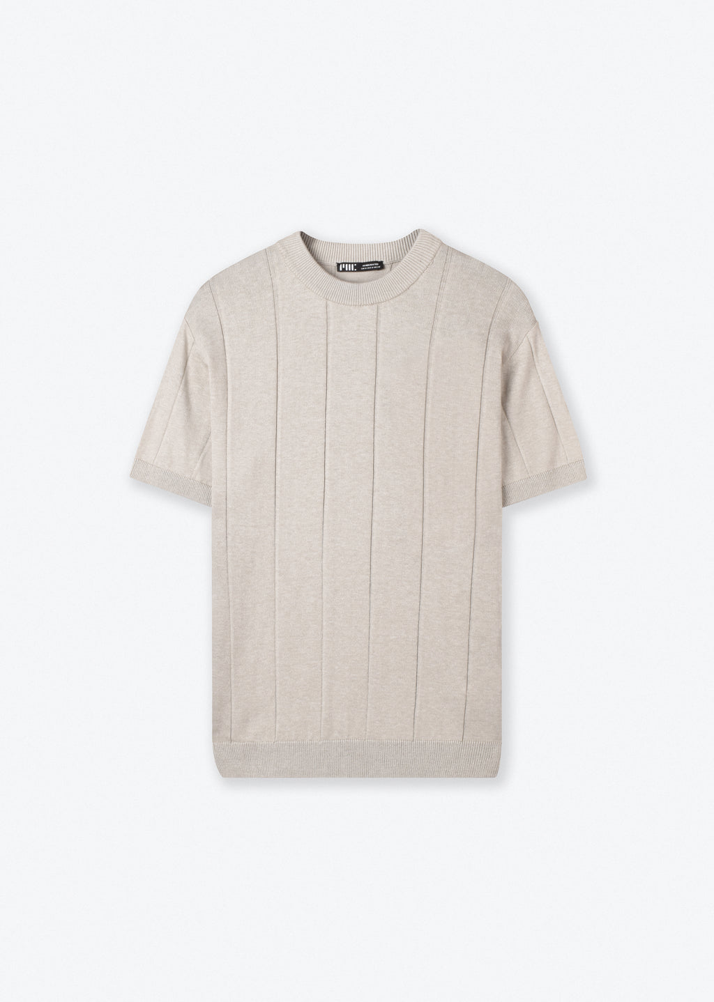 VERTICAL STRIPED KNIT T-SHIRT