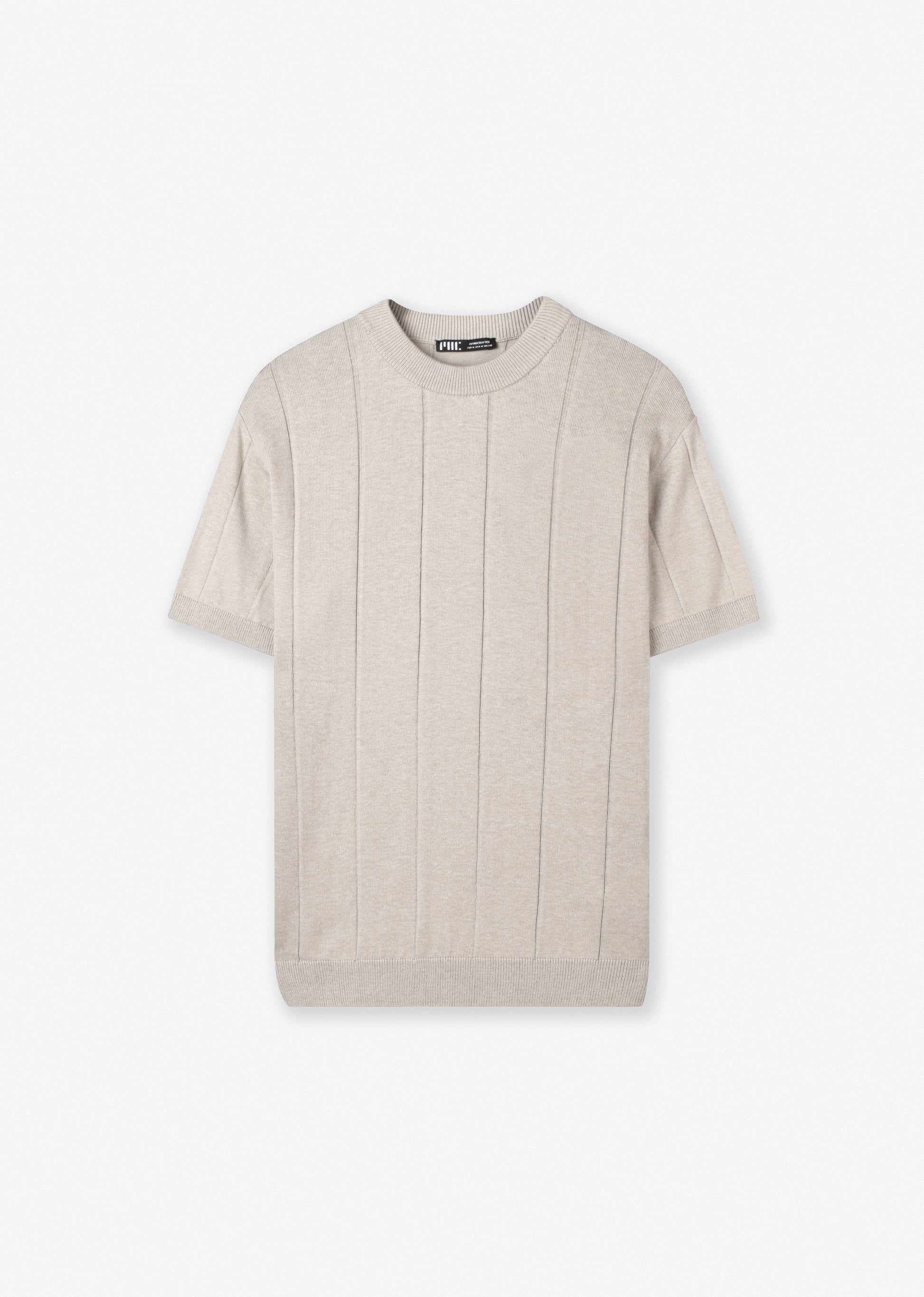 VERTICAL STRIPED KNIT T-SHIRT