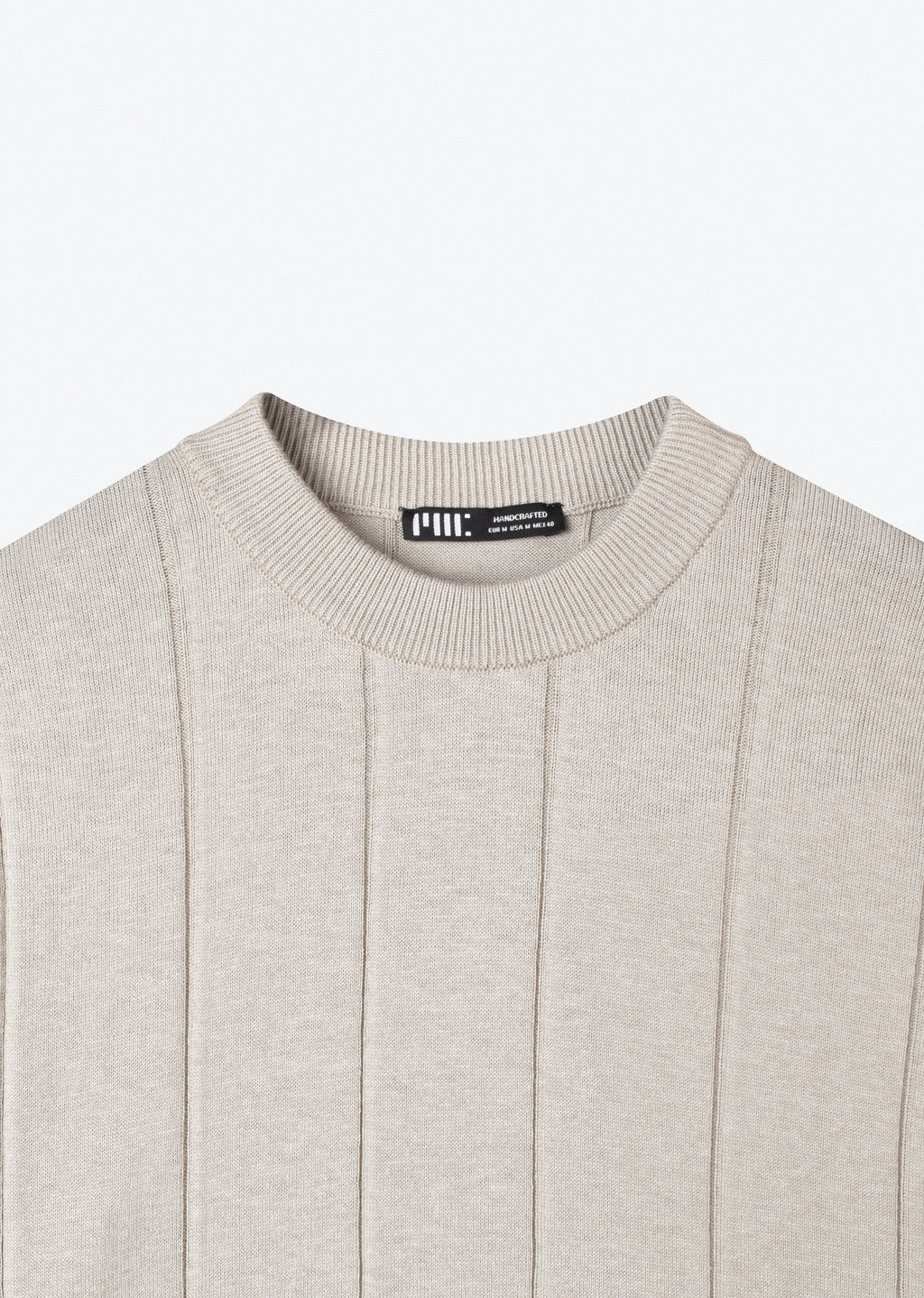 VERTICAL STRIPED KNIT T-SHIRT
