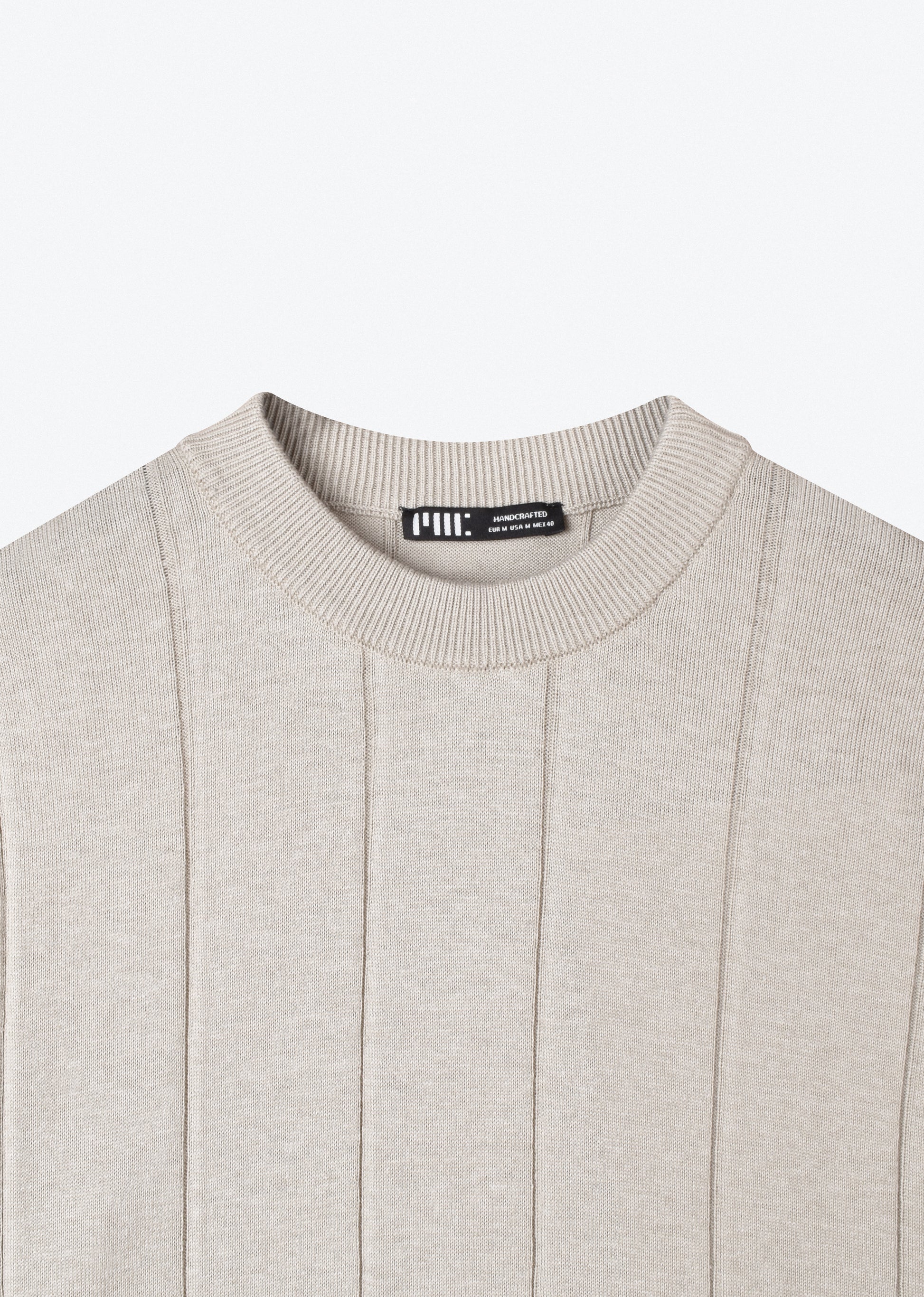 VERTICAL STRIPED KNIT T-SHIRT