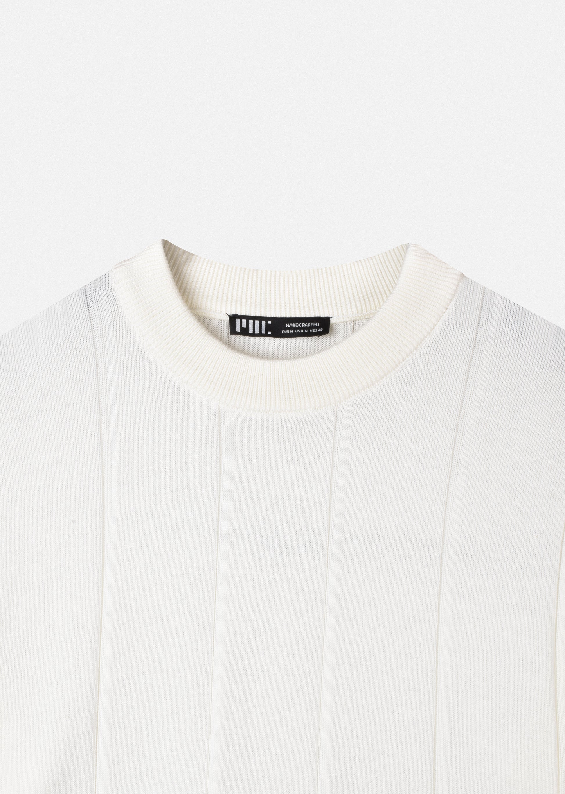 VERTICAL STRIPED KNIT T-SHIRT