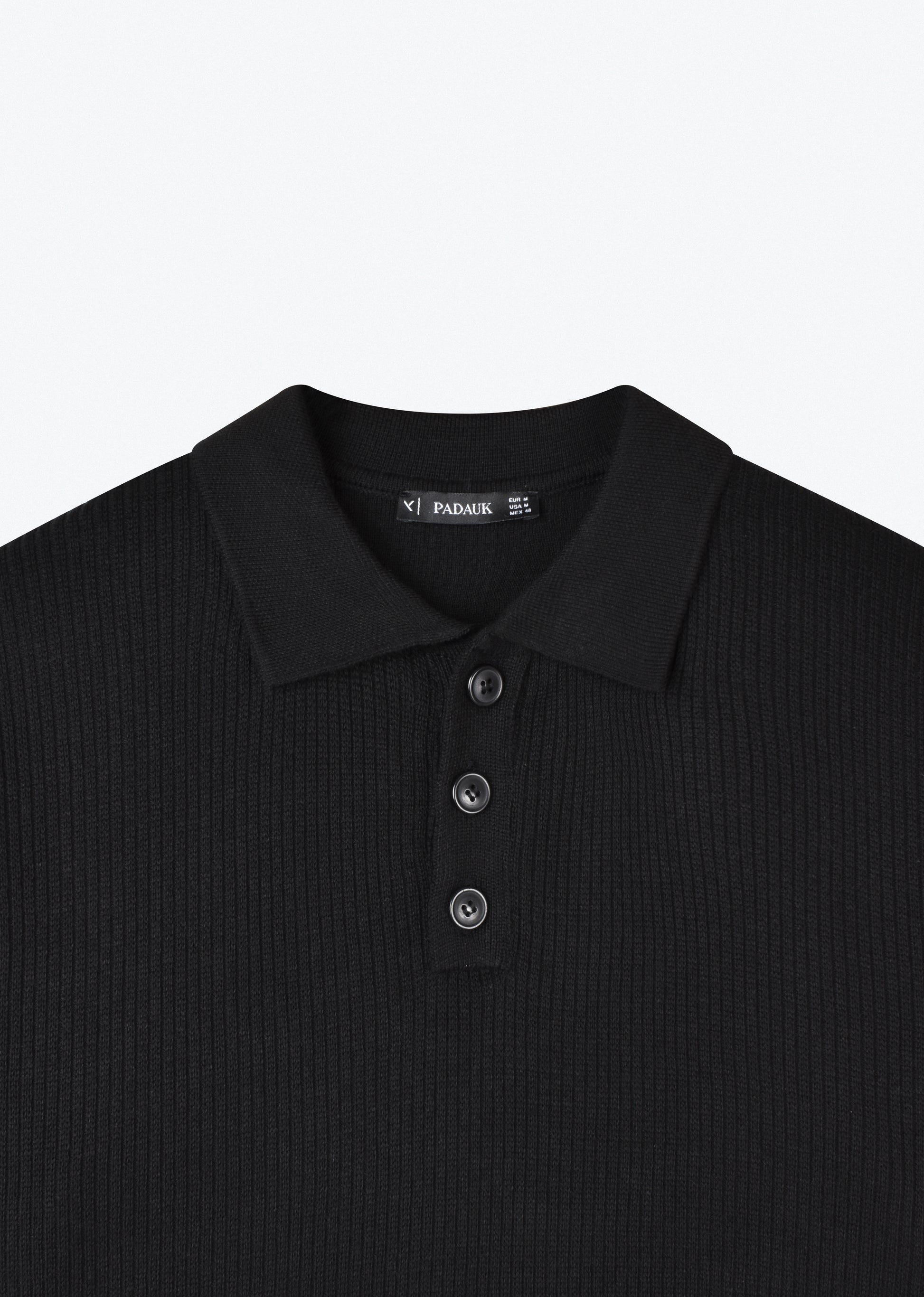 BUTTON-UP KNIT POLO