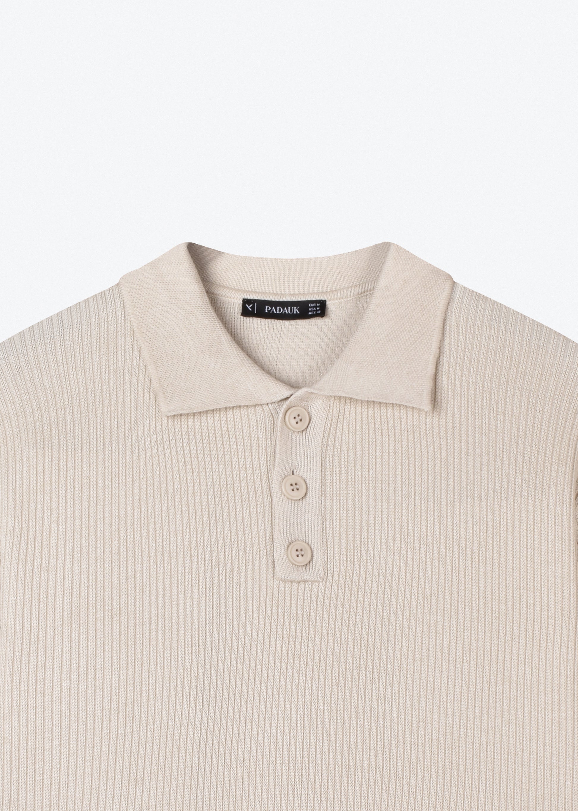 BUTTON-UP KNIT POLO