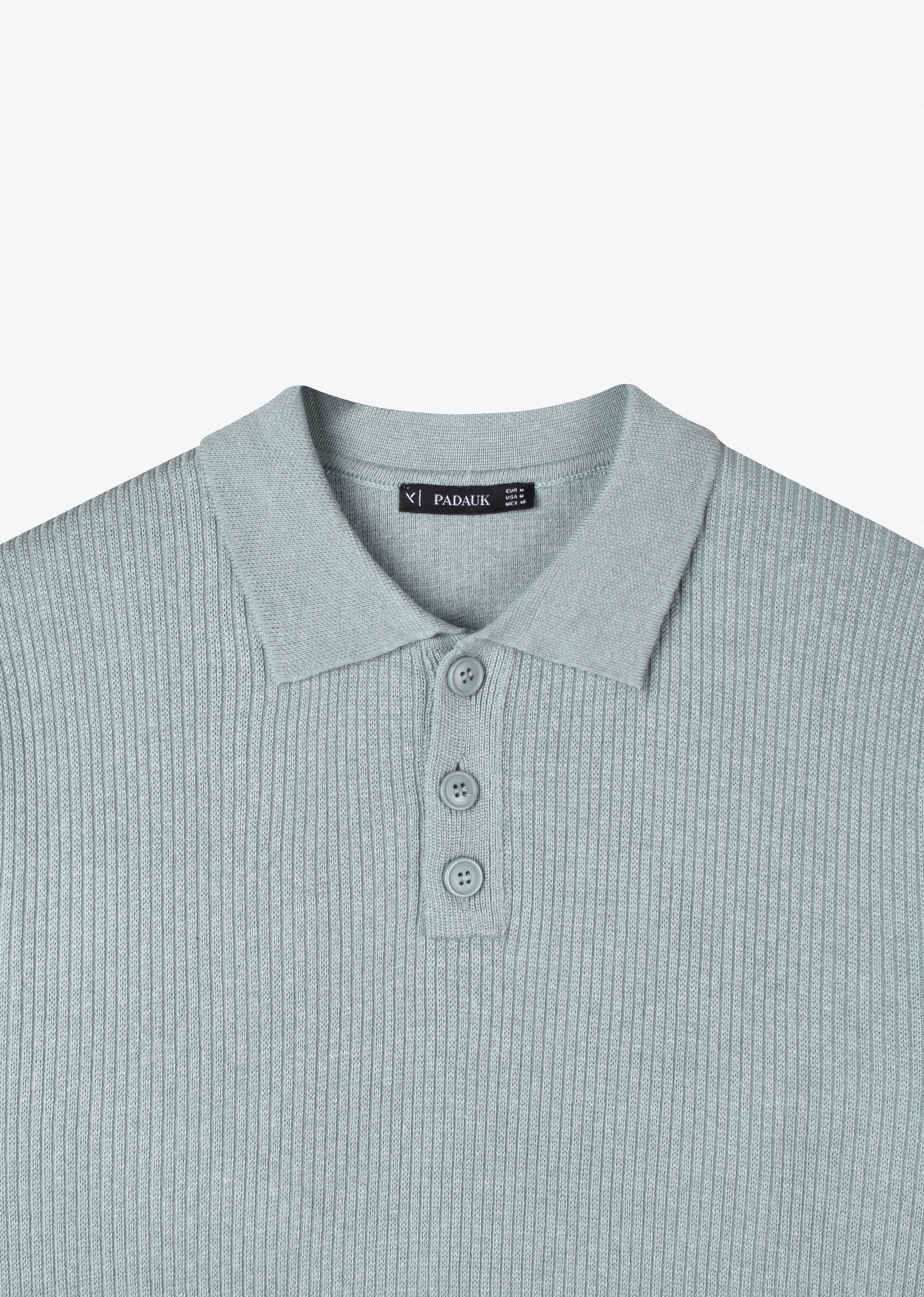 BUTTON-UP KNIT POLO