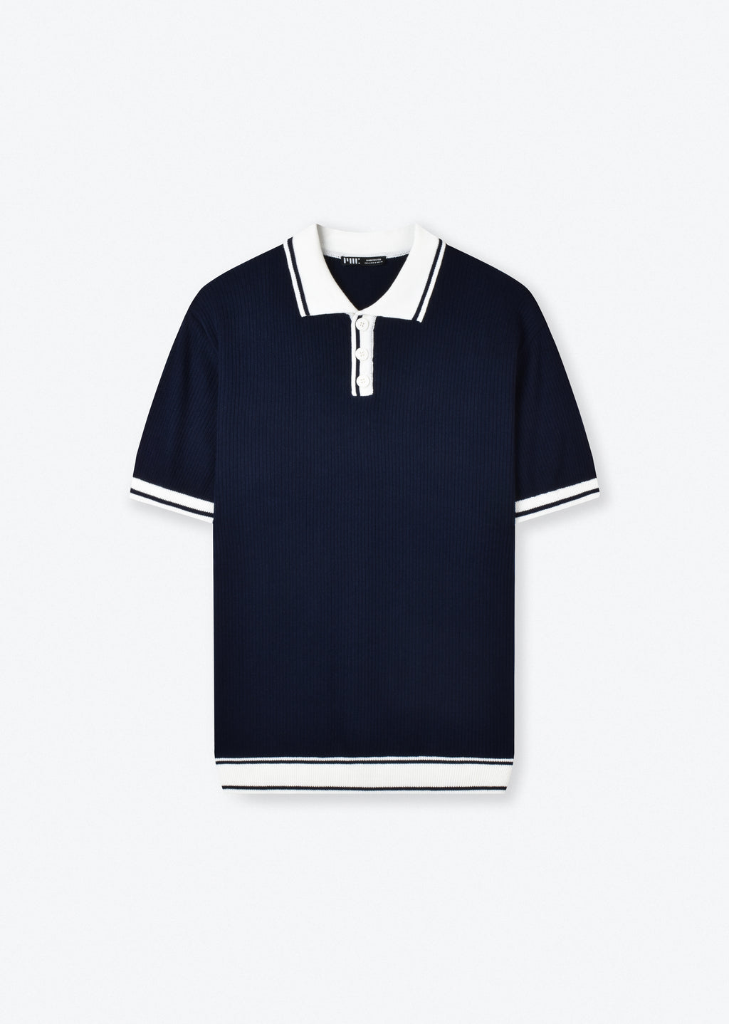 CONTRAST KNIT POLO SHIRT