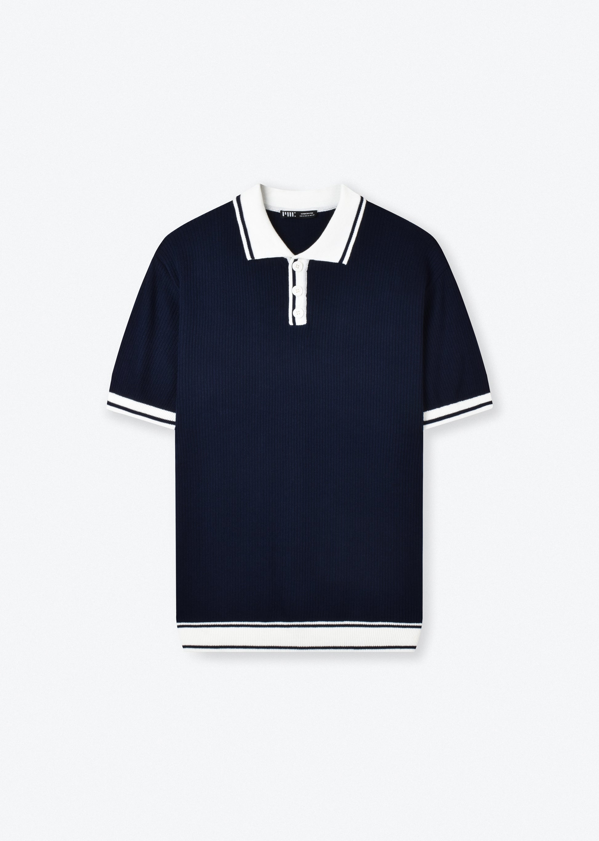CONTRAST KNIT POLO SHIRT