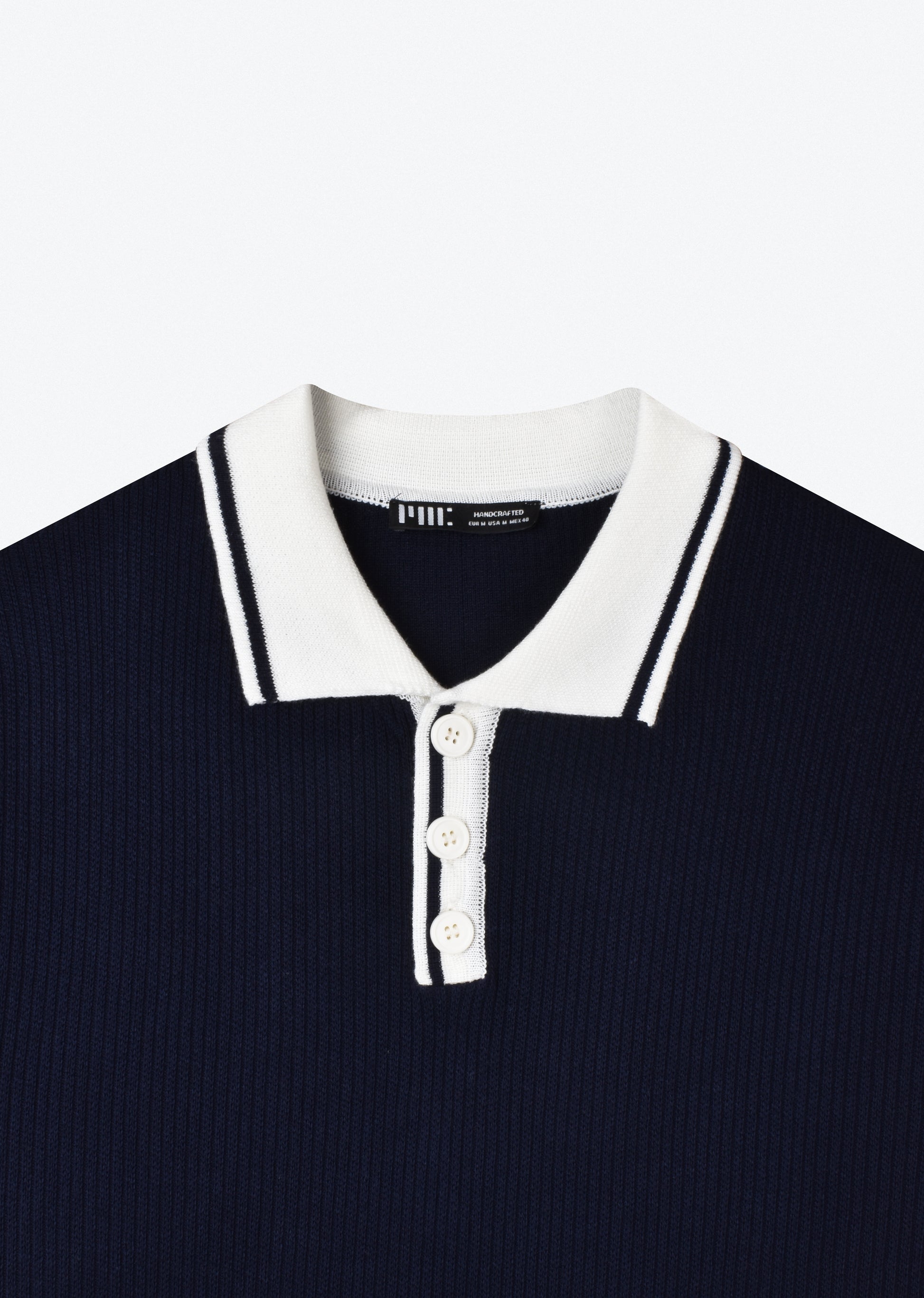 CONTRAST KNIT POLO SHIRT