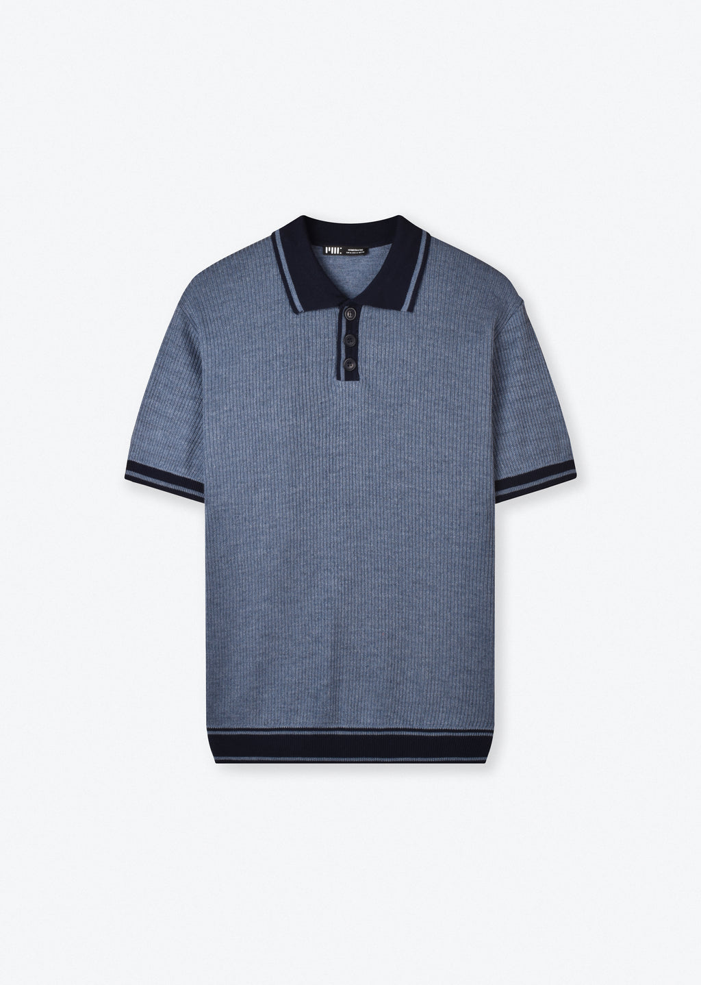 CONTRAST KNIT POLO SHIRT