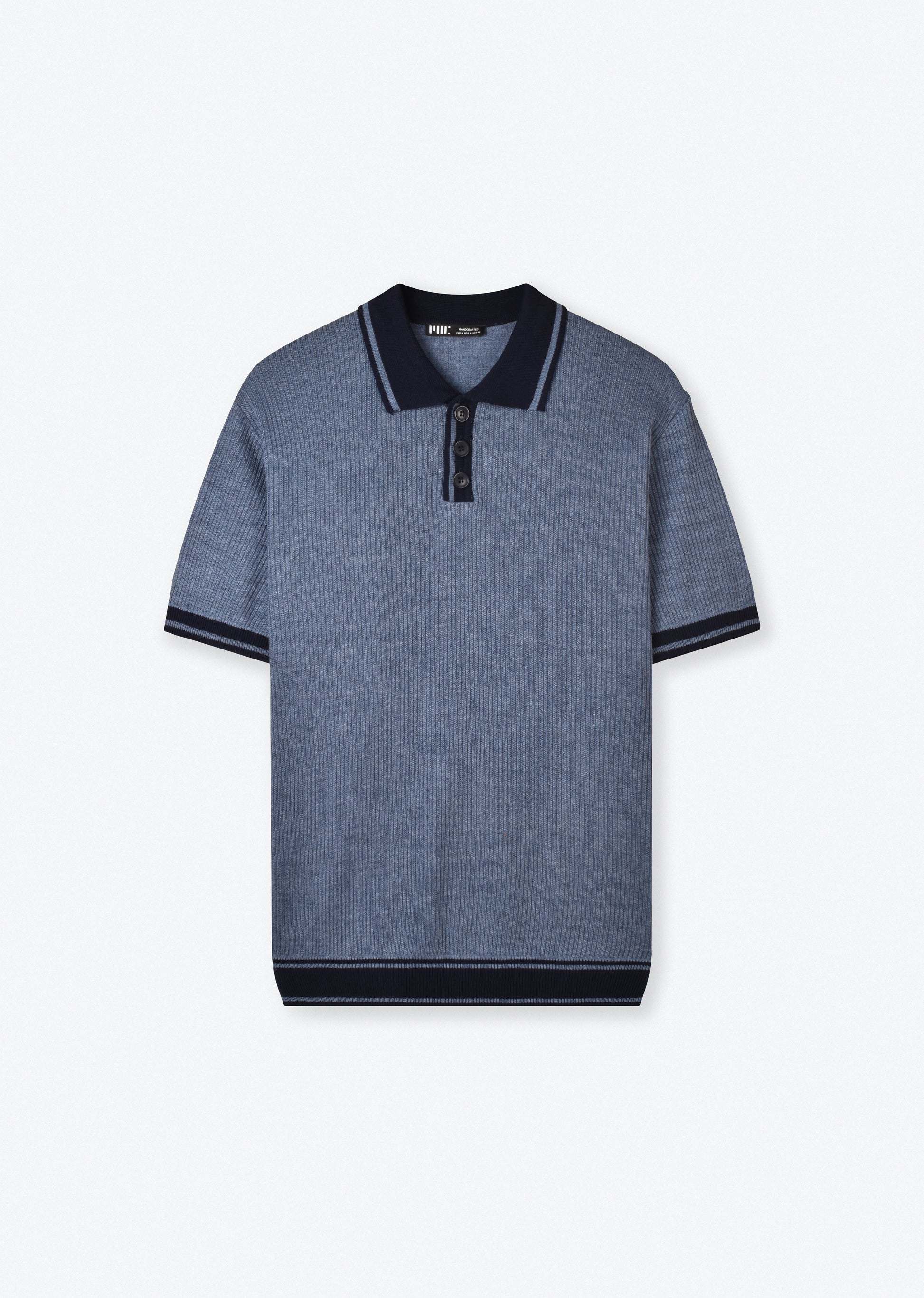 CONTRAST KNIT POLO SHIRT