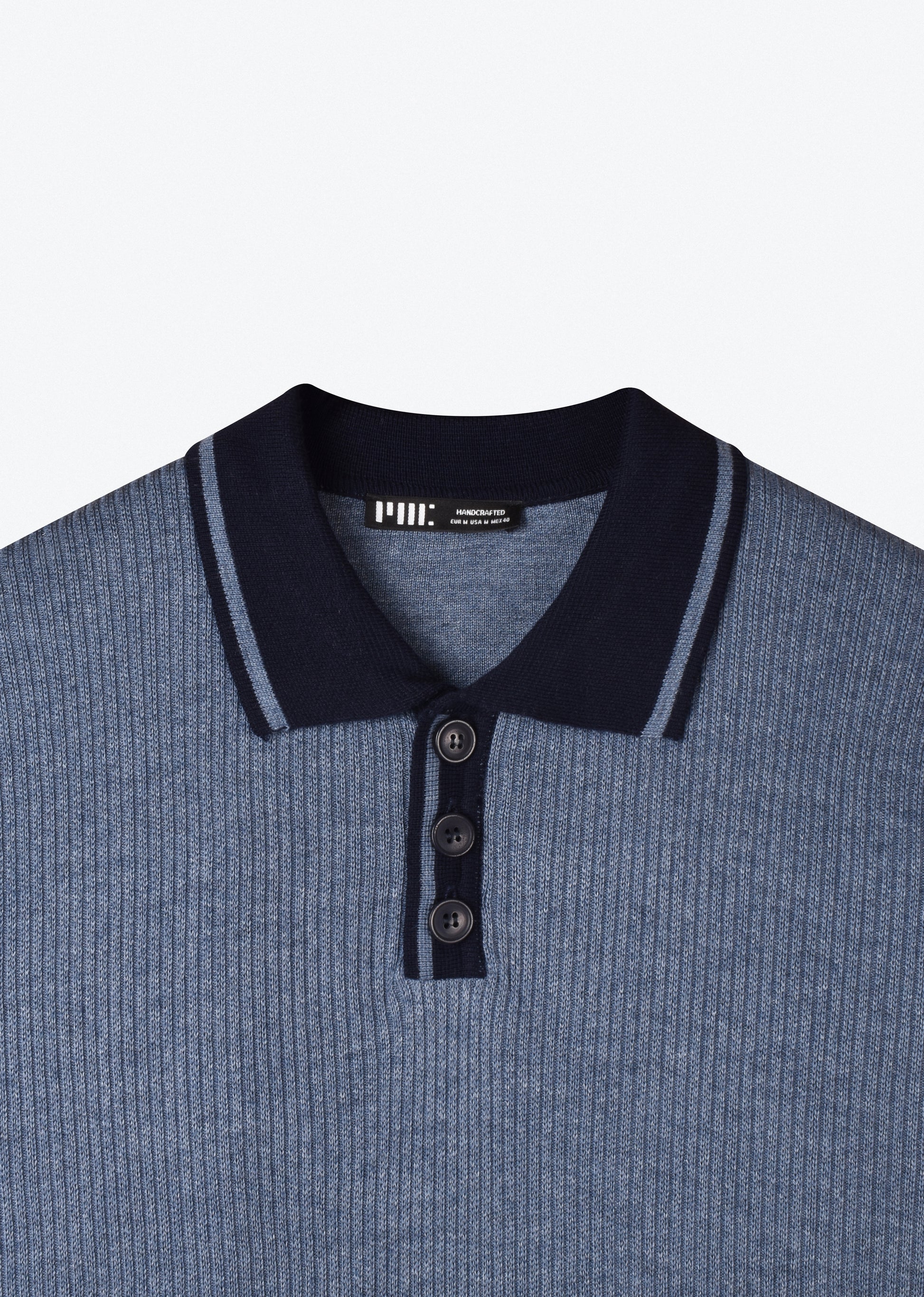 CONTRAST KNIT POLO SHIRT