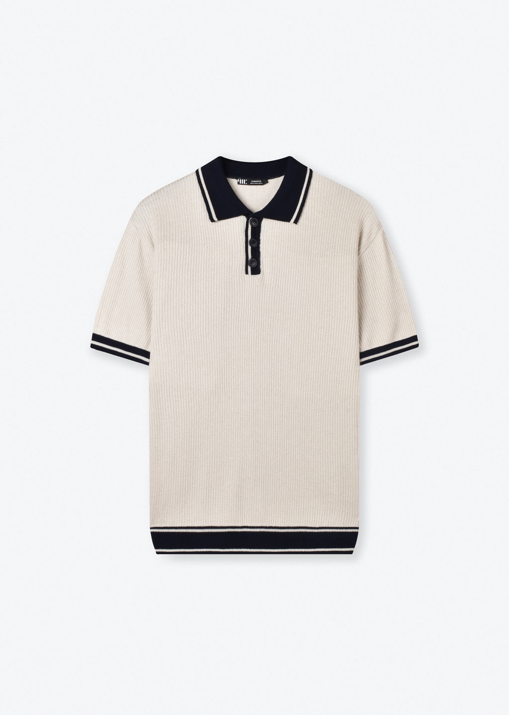 CONTRAST KNIT POLO SHIRT