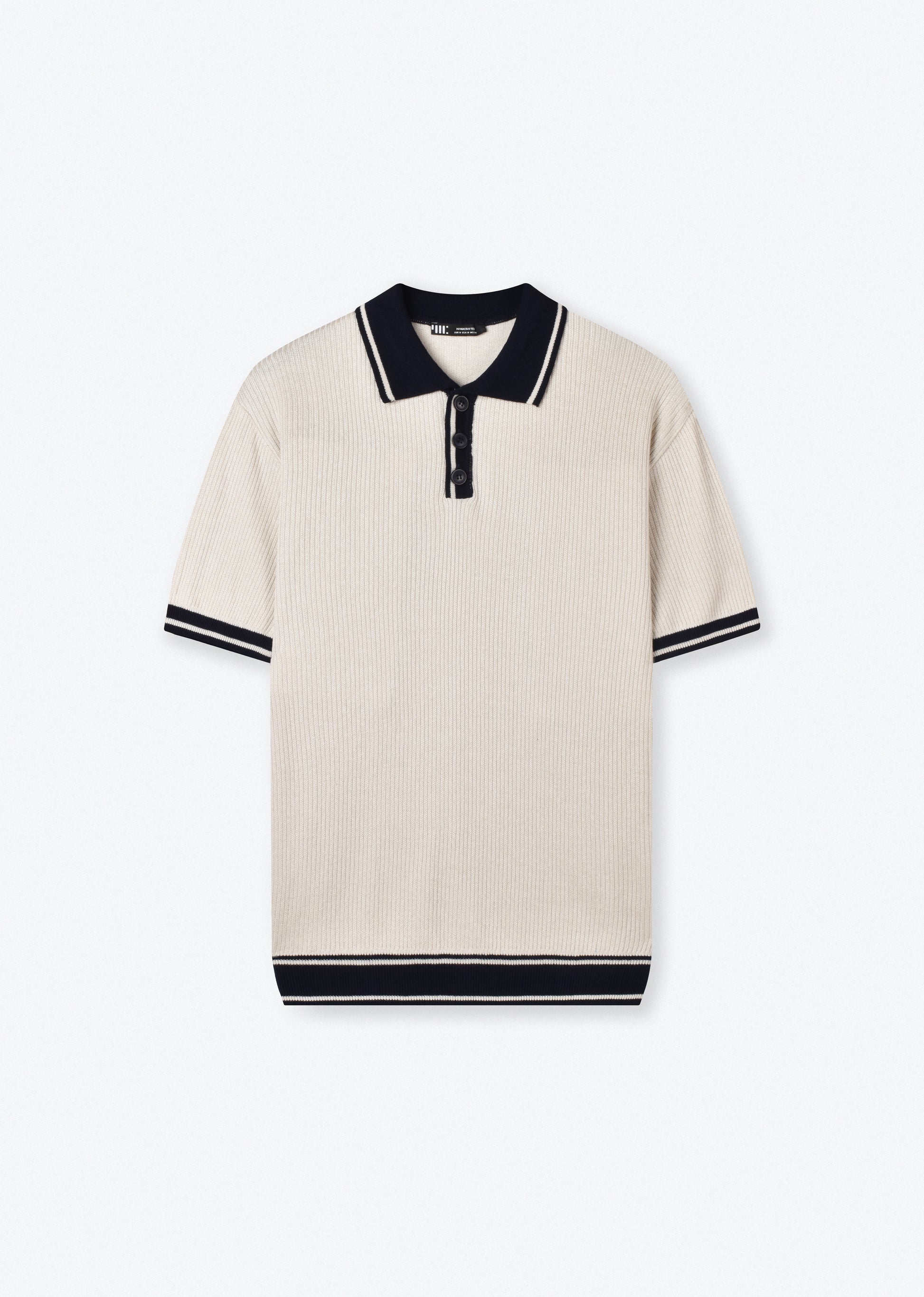 CONTRAST KNIT POLO SHIRT