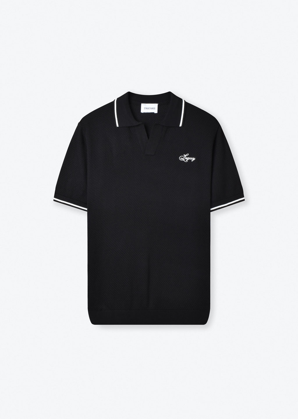 EMBROIDERED KNIT POLO SHIRT