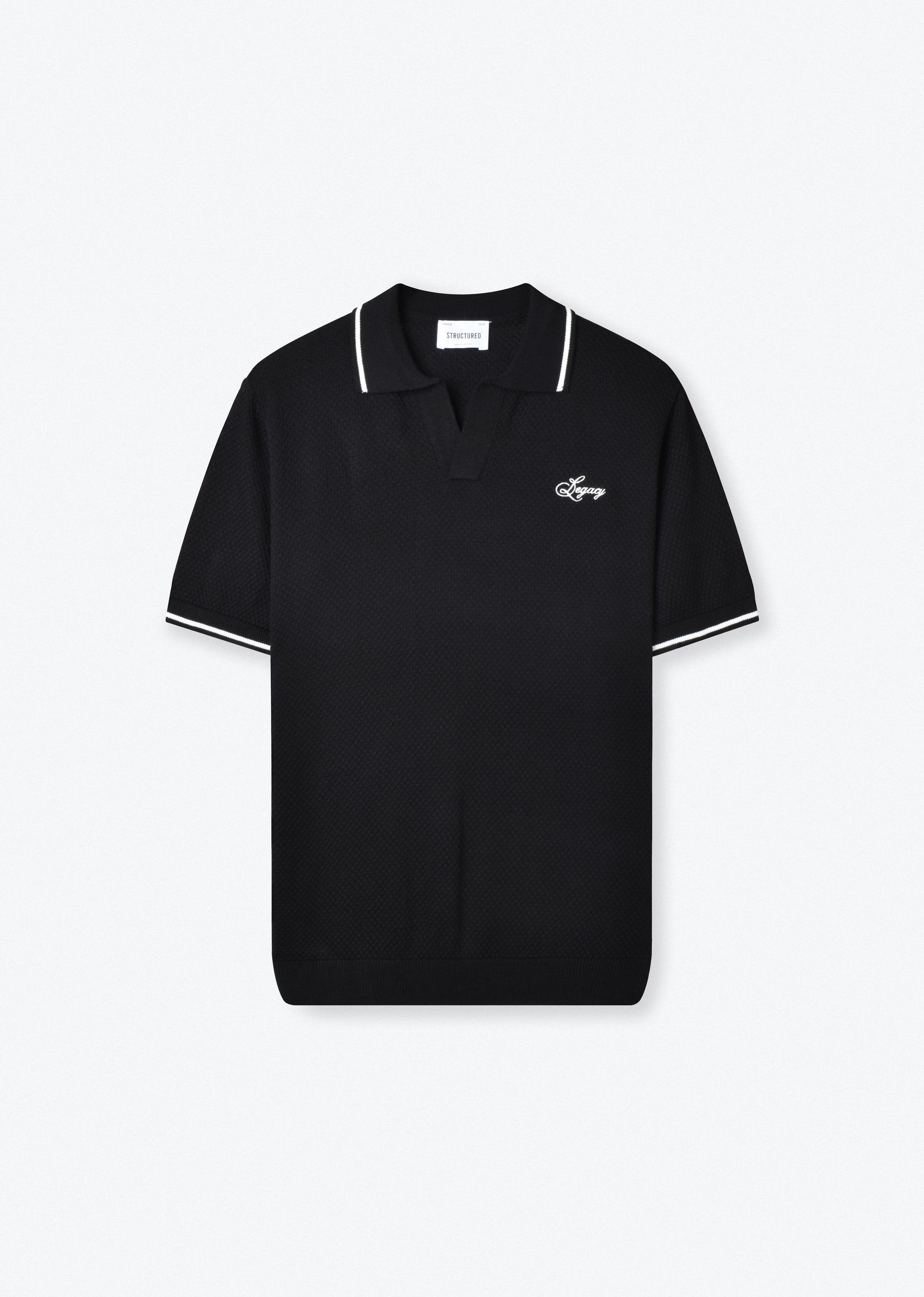 EMBROIDERED KNIT POLO SHIRT