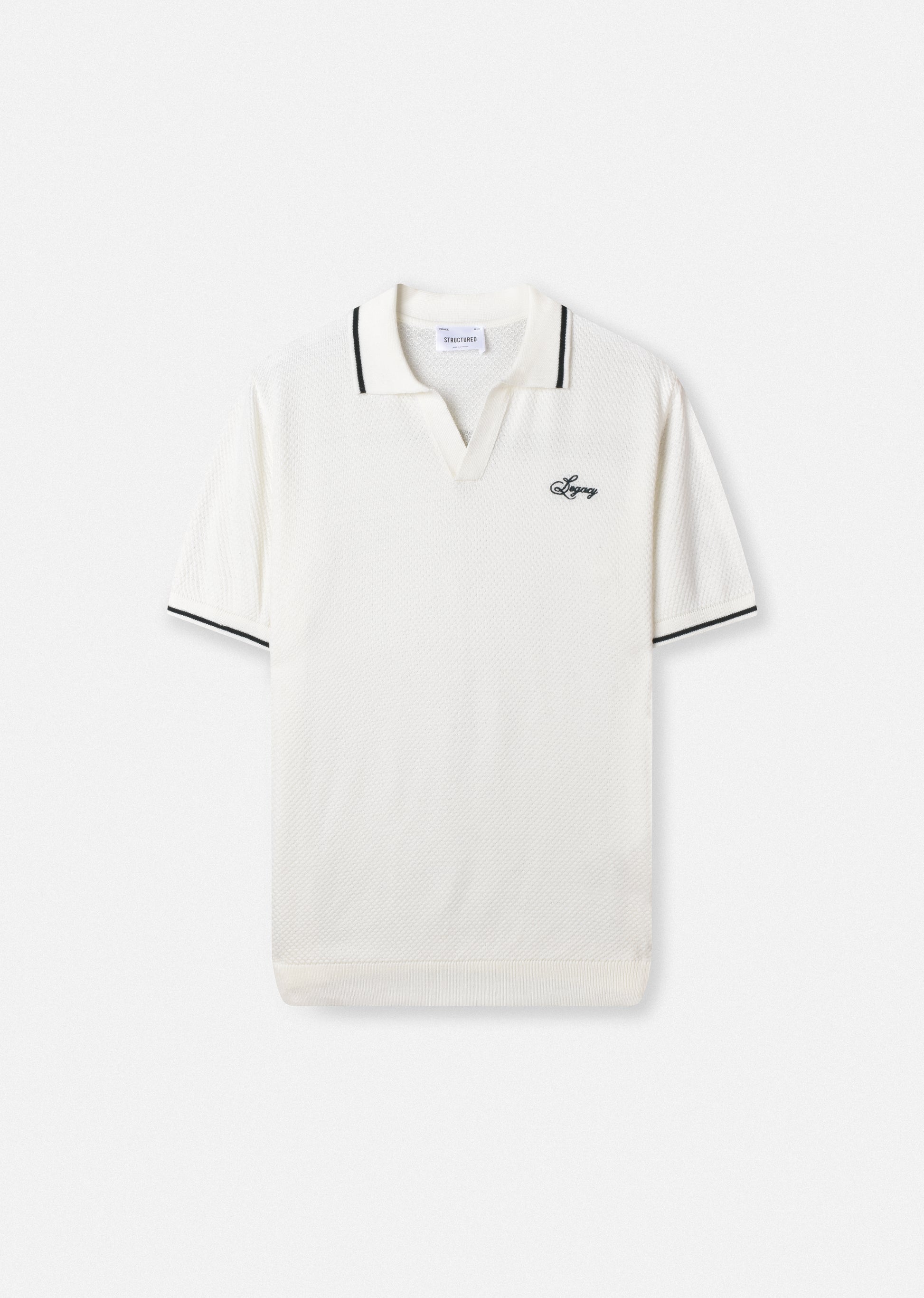 EMBROIDERED KNIT POLO SHIRT