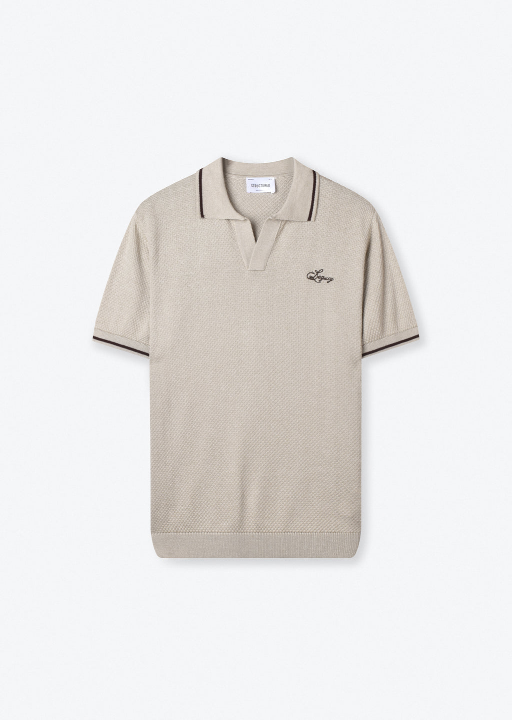 EMBROIDERED KNIT POLO SHIRT