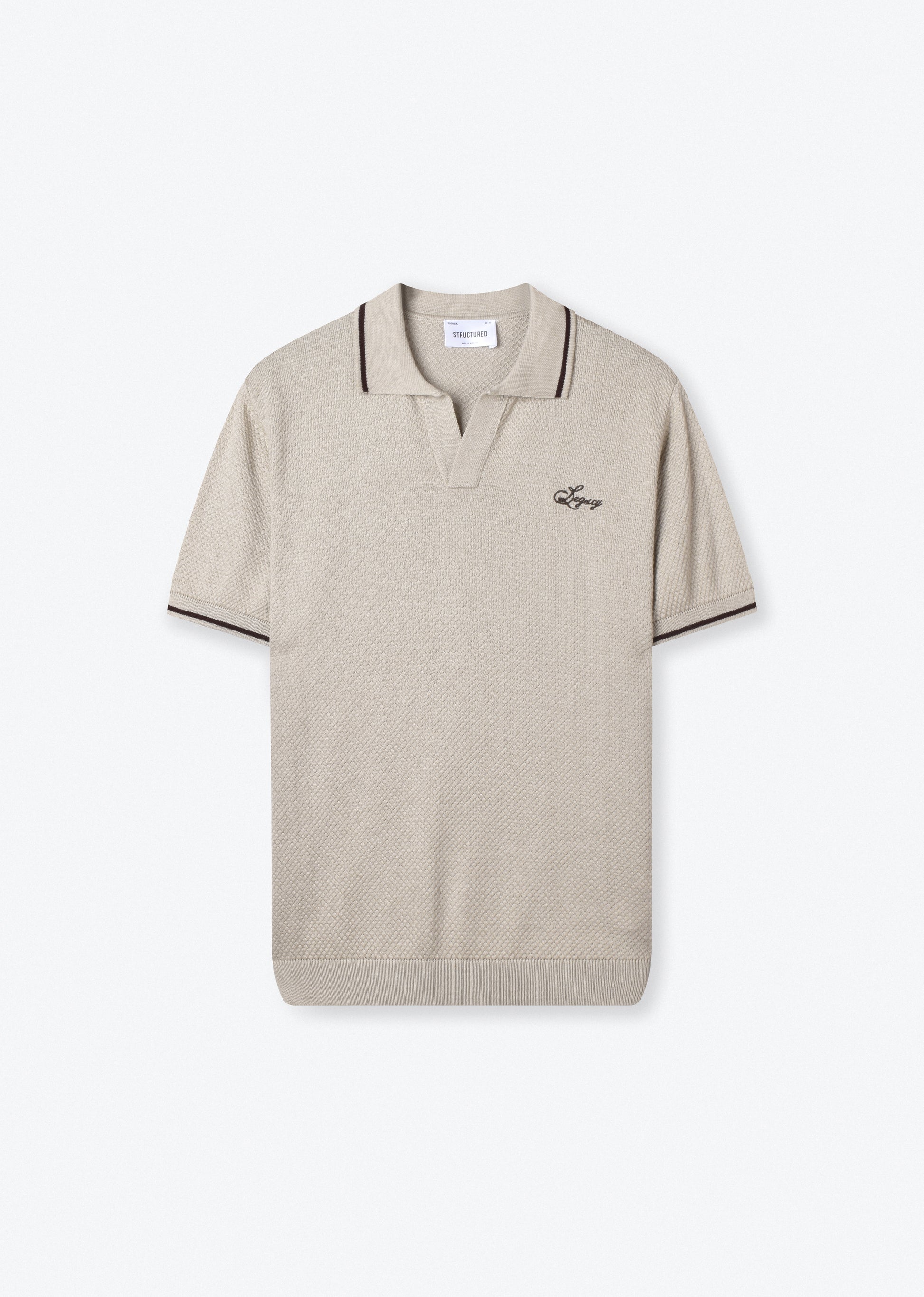 EMBROIDERED KNIT POLO SHIRT