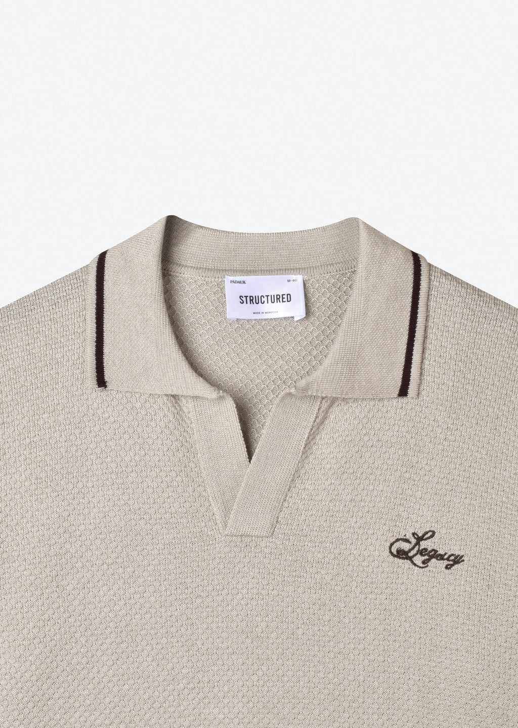 EMBROIDERED KNIT POLO SHIRT