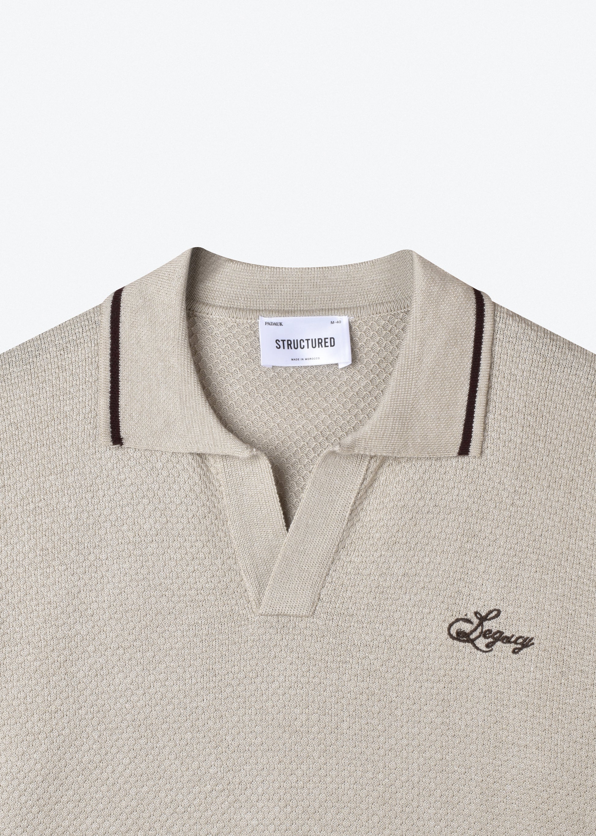 EMBROIDERED KNIT POLO SHIRT