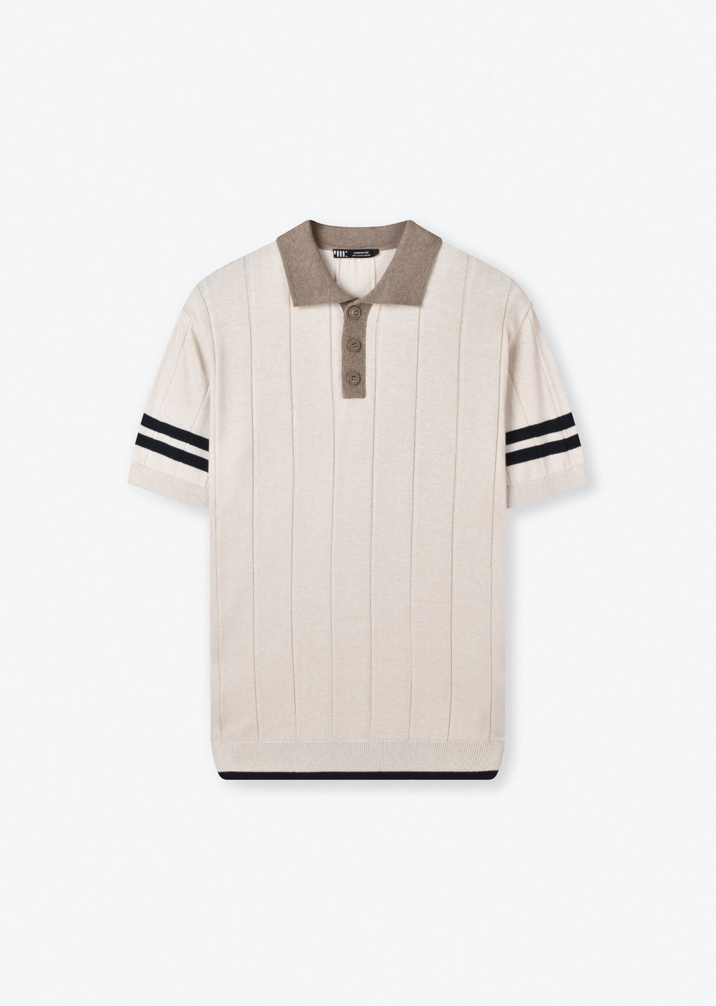 CONTRAST KNIT POLO SHIRT