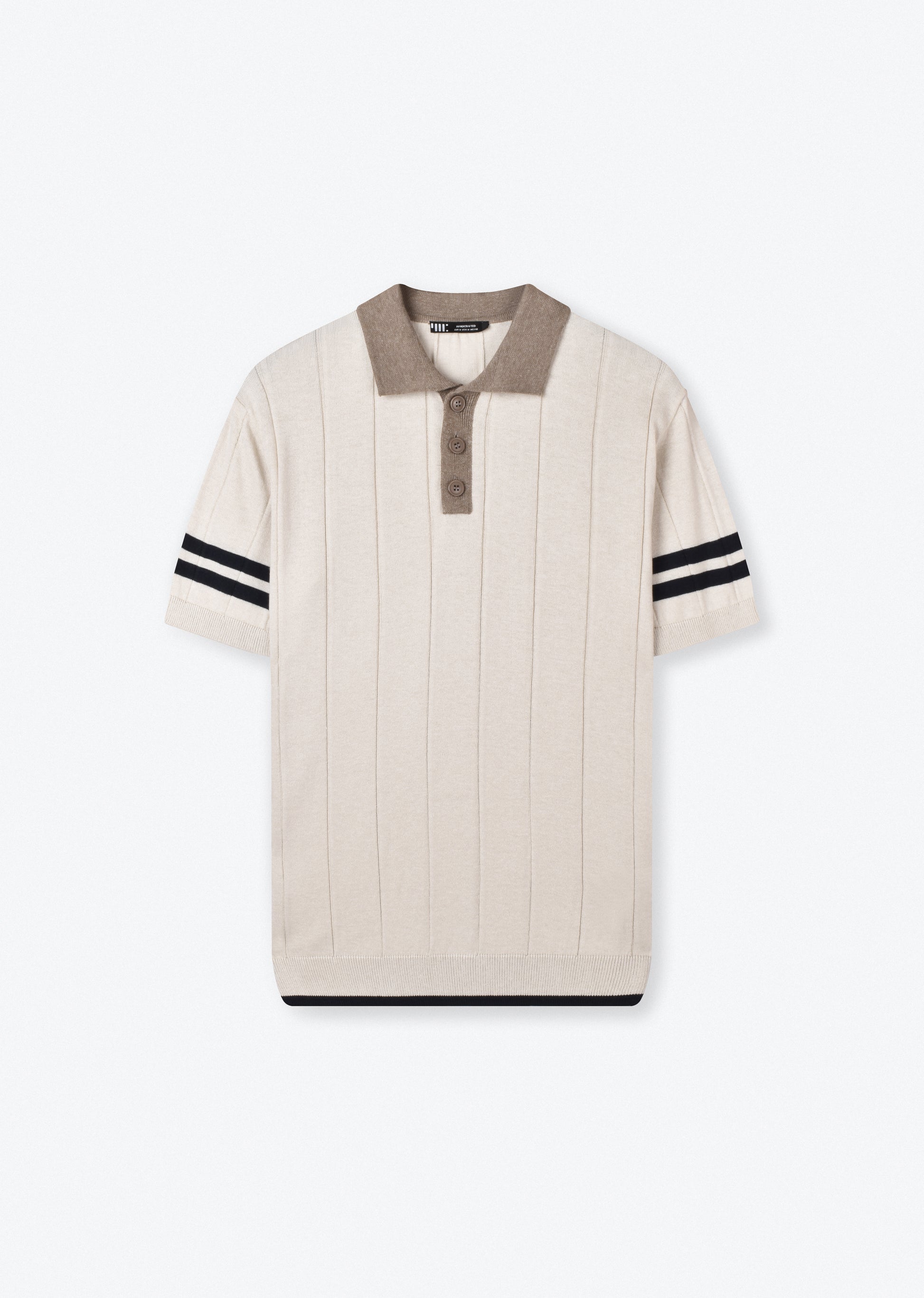 CONTRAST KNIT POLO SHIRT