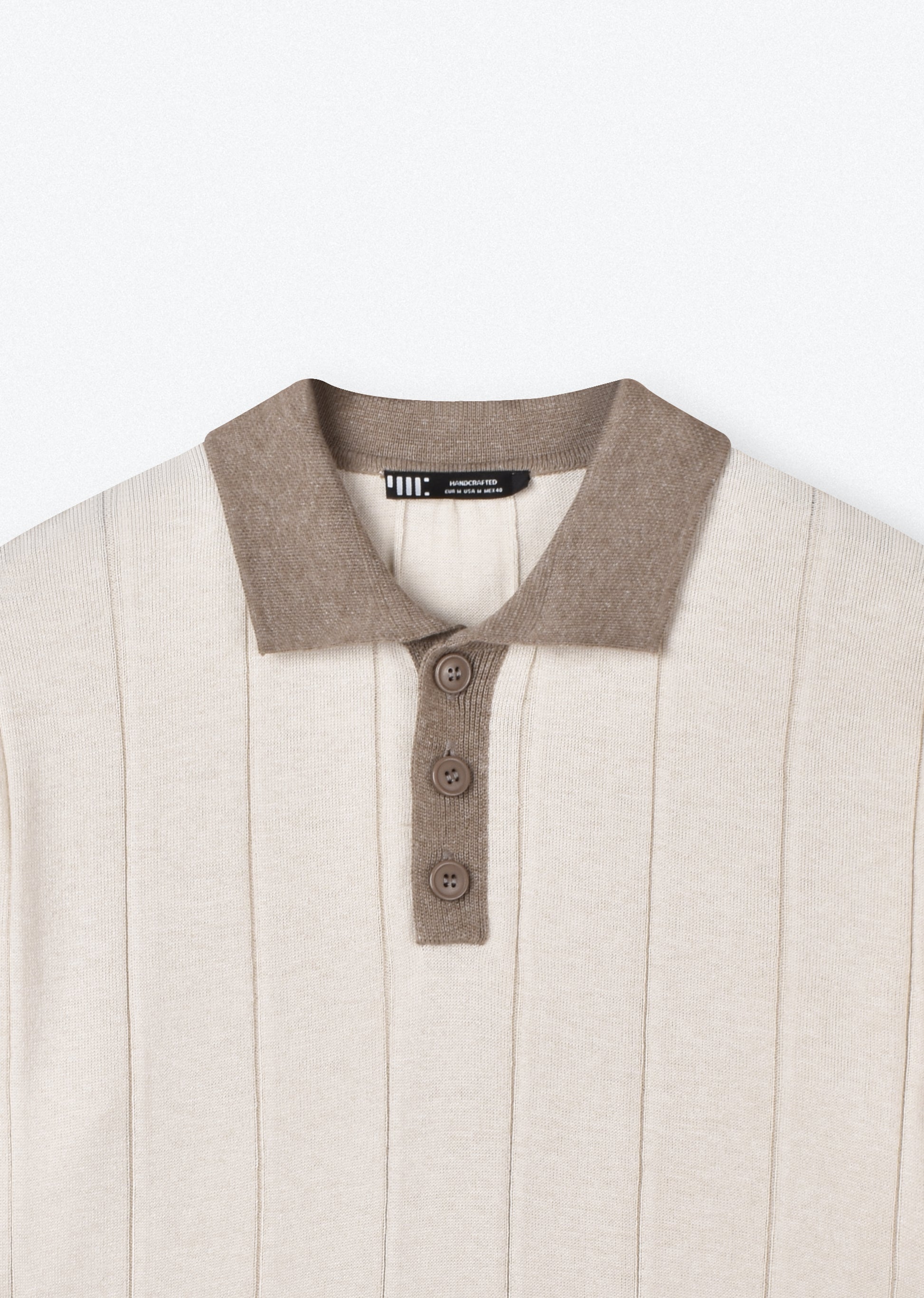 CONTRAST KNIT POLO SHIRT