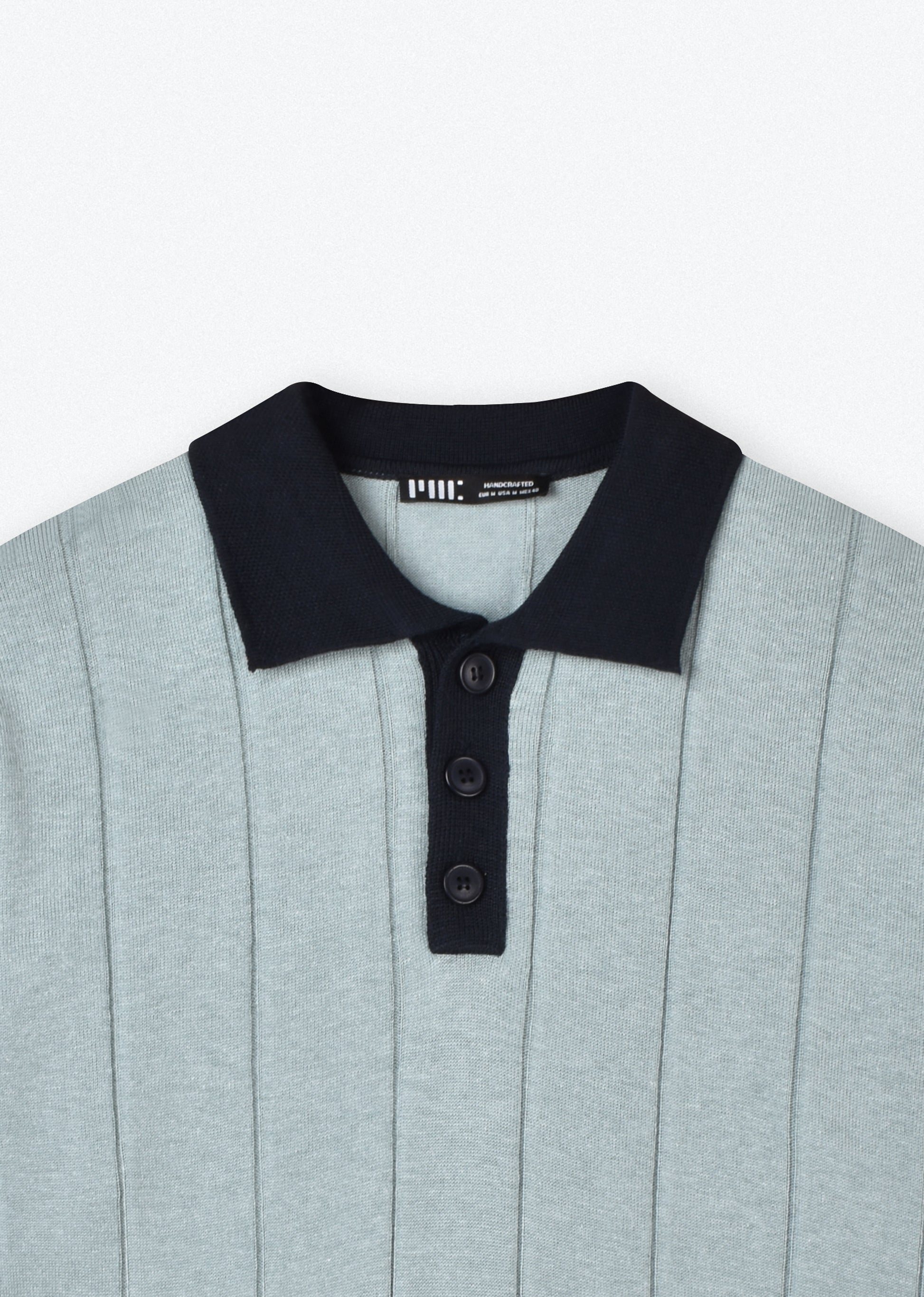 CONTRAST KNIT POLO SHIRT